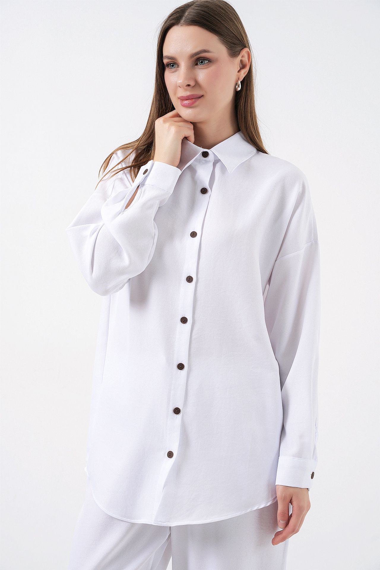 BDART Linen Blend Long Sleeve Shirt and Pants Co-ord Set 2