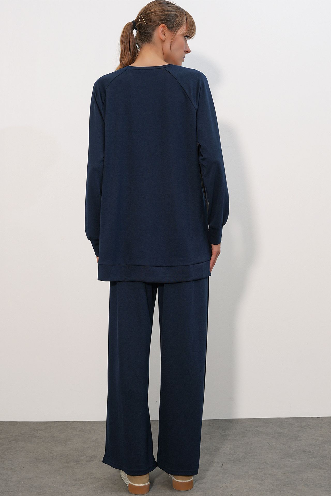 BDART Oversize Abstract Print Crew Neck Tunic & Pants Set 6