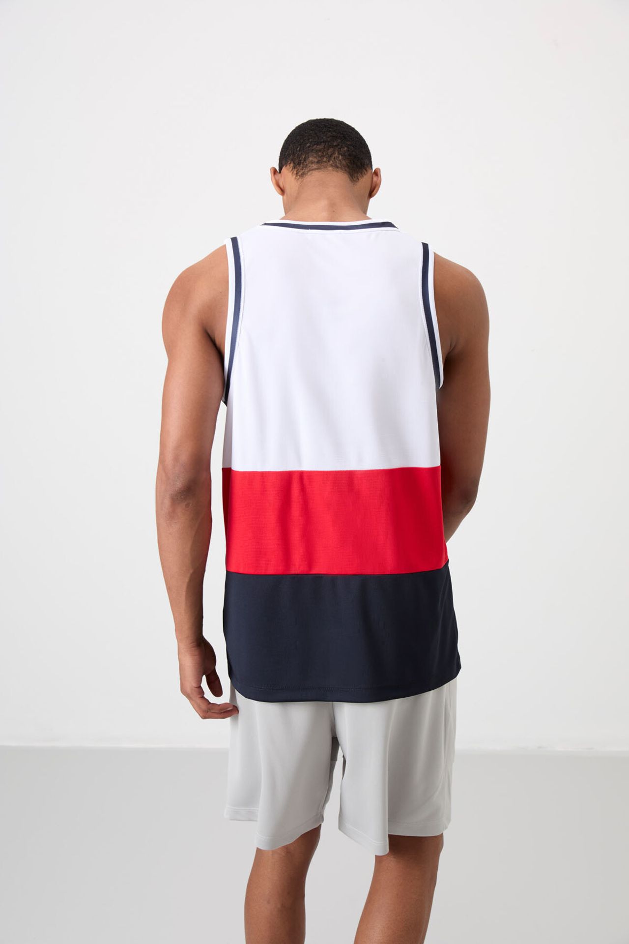 TOMMY Men's Long Color-block Sleeveless T-shirt 6