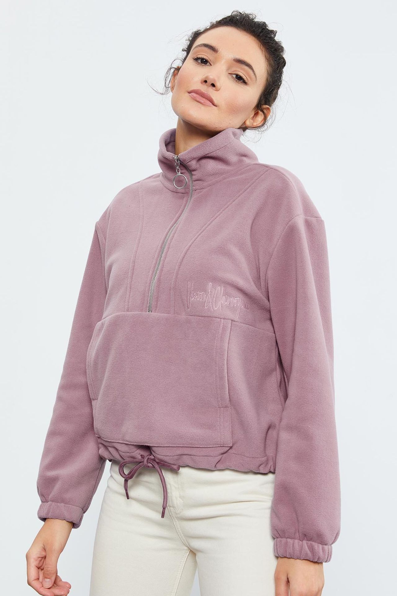 TOMMY Oversized Half-zip Plush Sweatshirt 3