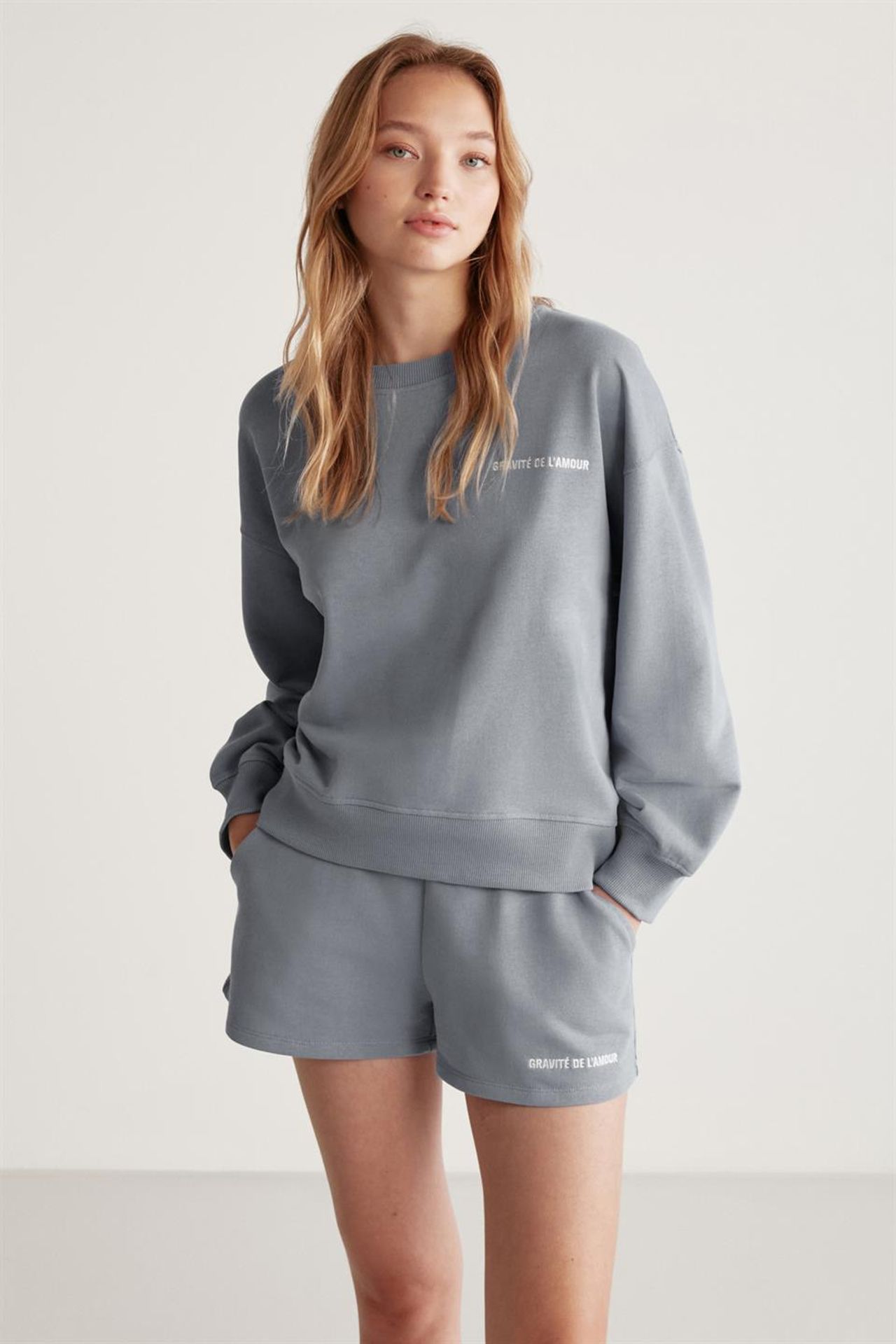 GRIMELANGE Geniş Kalıplı Bisiklet Yaka Sweatshirt 3