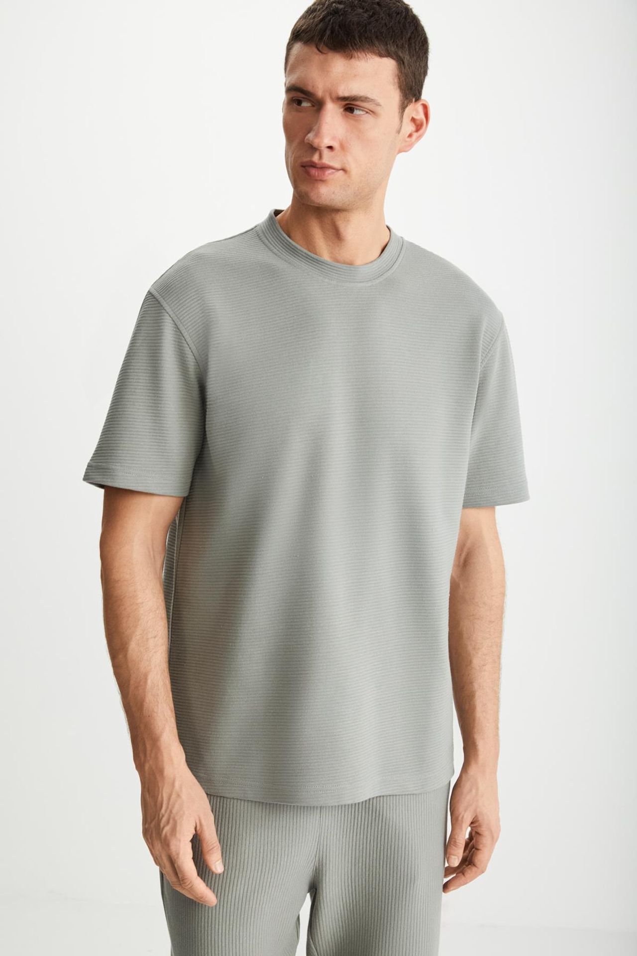 GRIMELANGE Ribbed Crew Neck T-Shirt 3