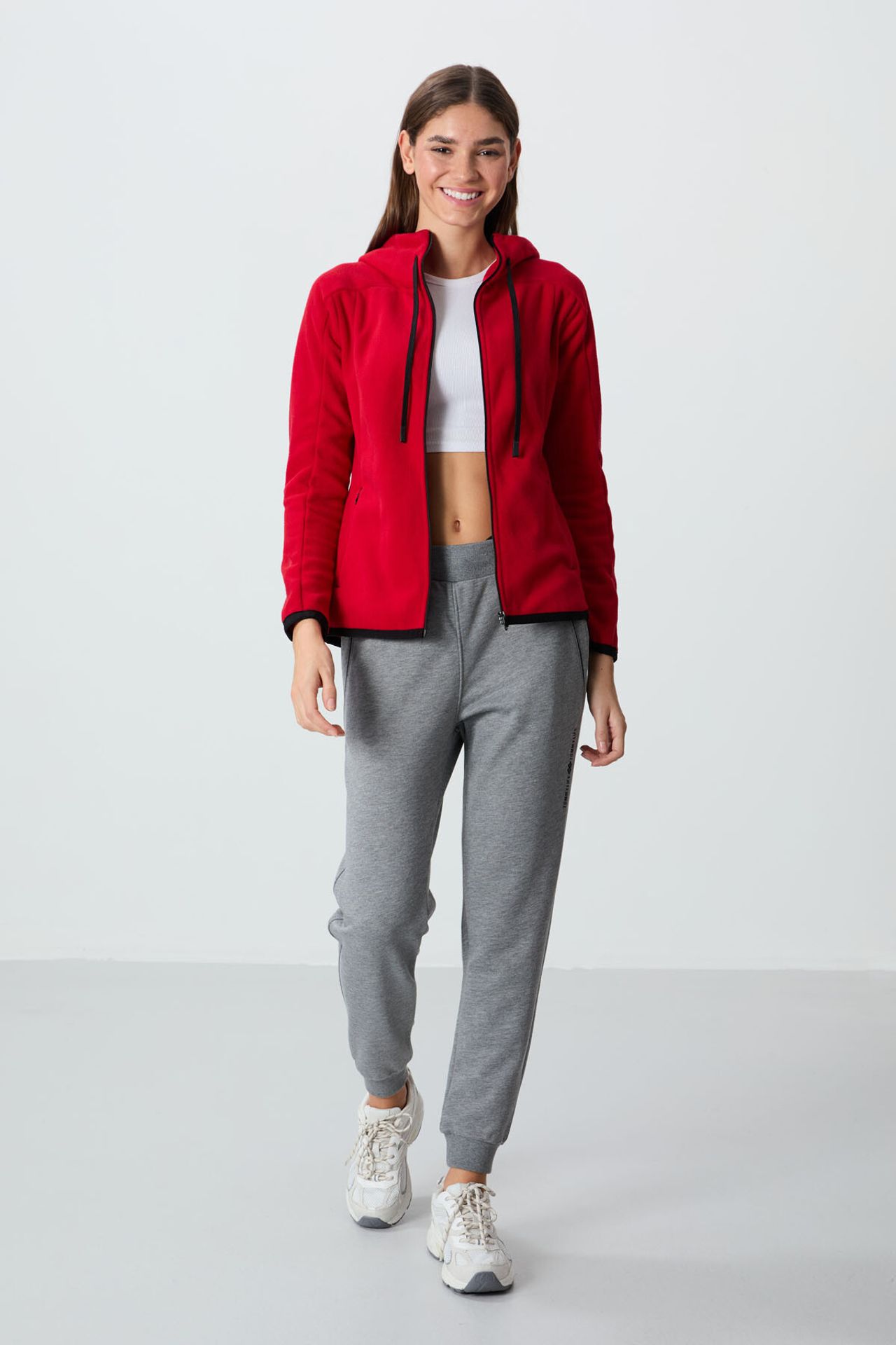 TOMMY Women's Plush Zip-up Hooded Sweatshirt 2
