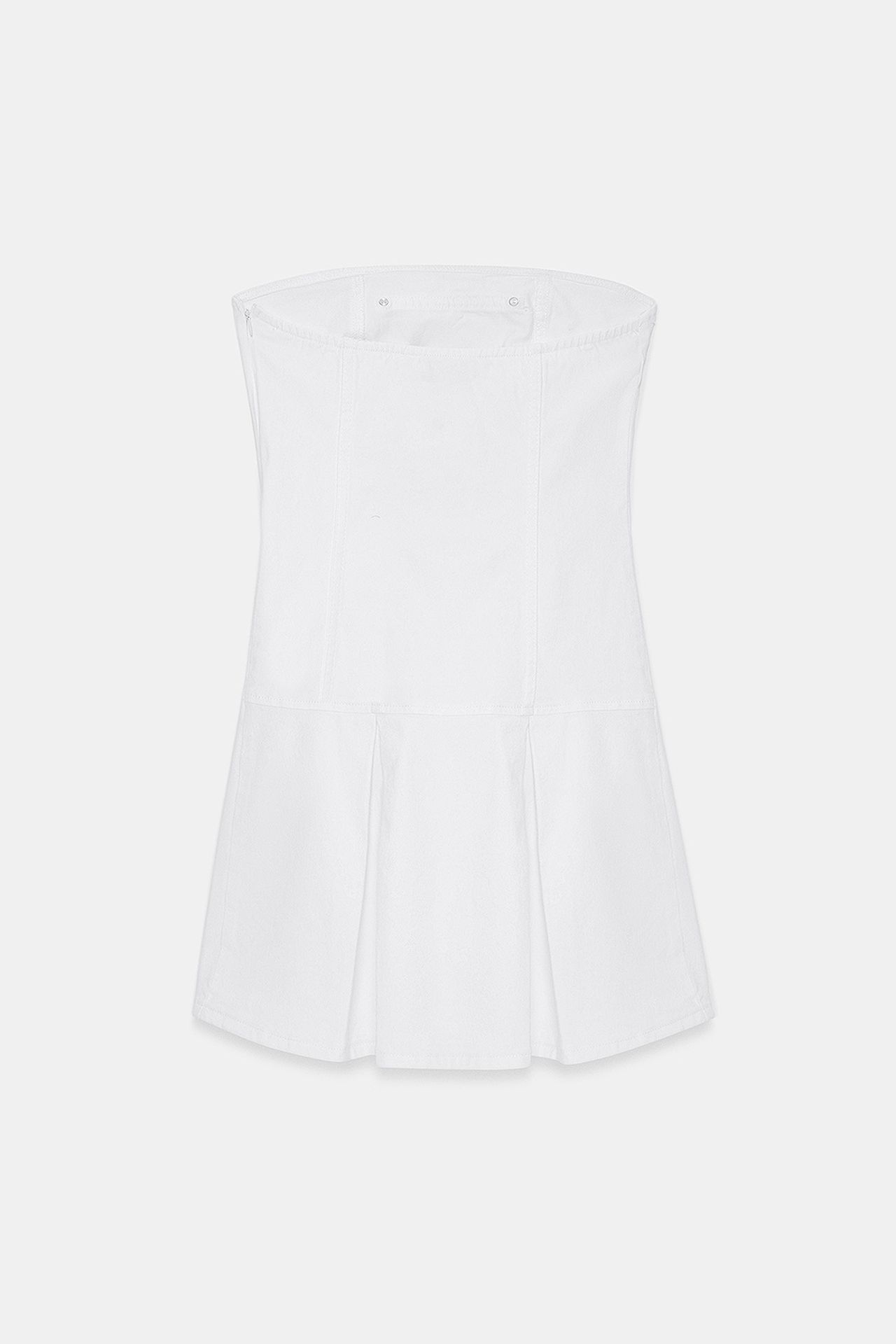 DILVIN Strapless Mini Dress With Button Detail 6