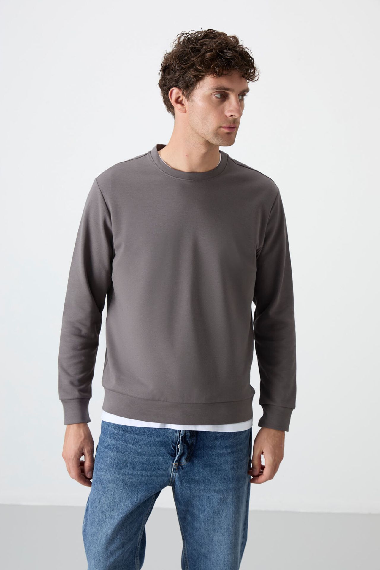TOMMY Men's Plain Crew Neck Sweatshirt 5