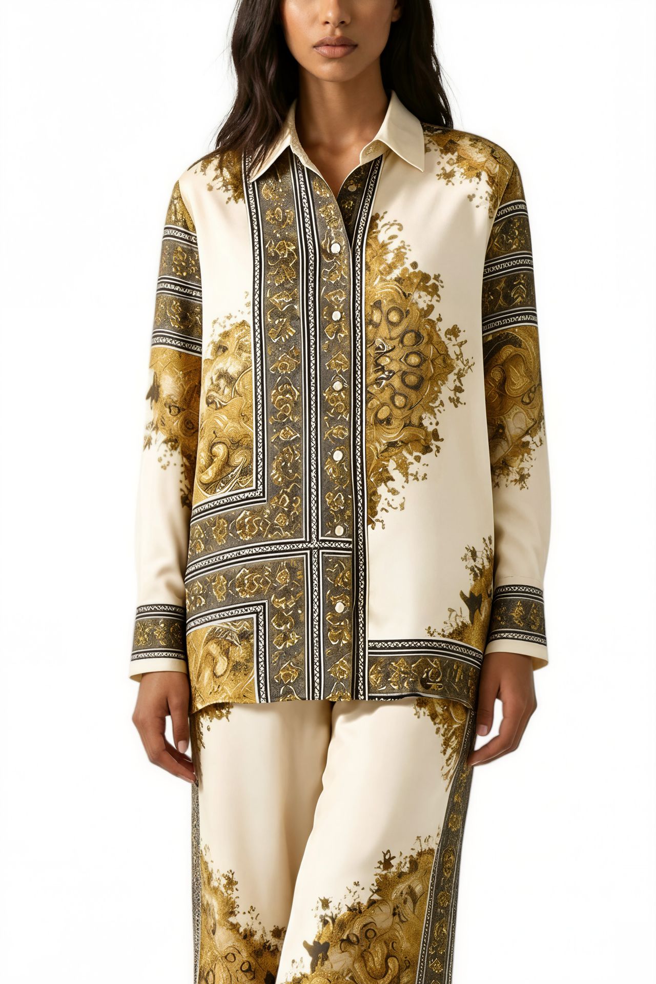 MSN Abstract Shirt Collar Co-ord Set 4