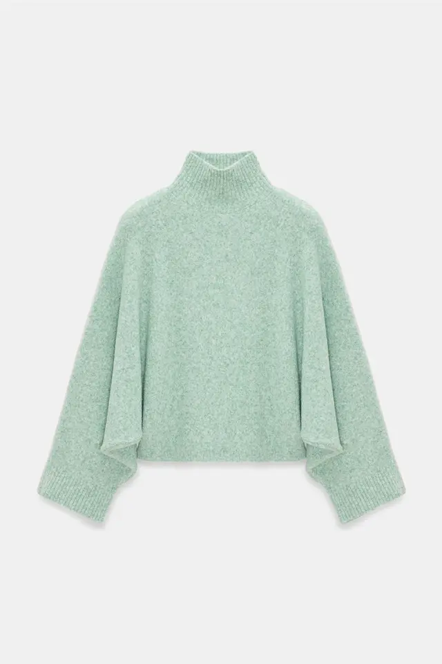 DILVIN Oversized Ribbed Turtleneck Sweater