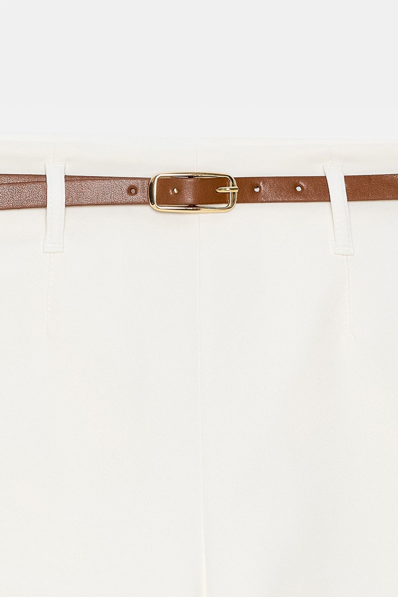 DILVIN High-Waist Tailored Knit Shorts With Belt 7