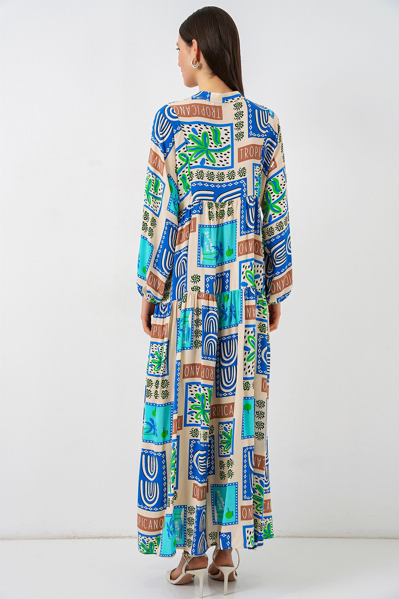 BDART Patterned V-Neck Maxi Dress 6