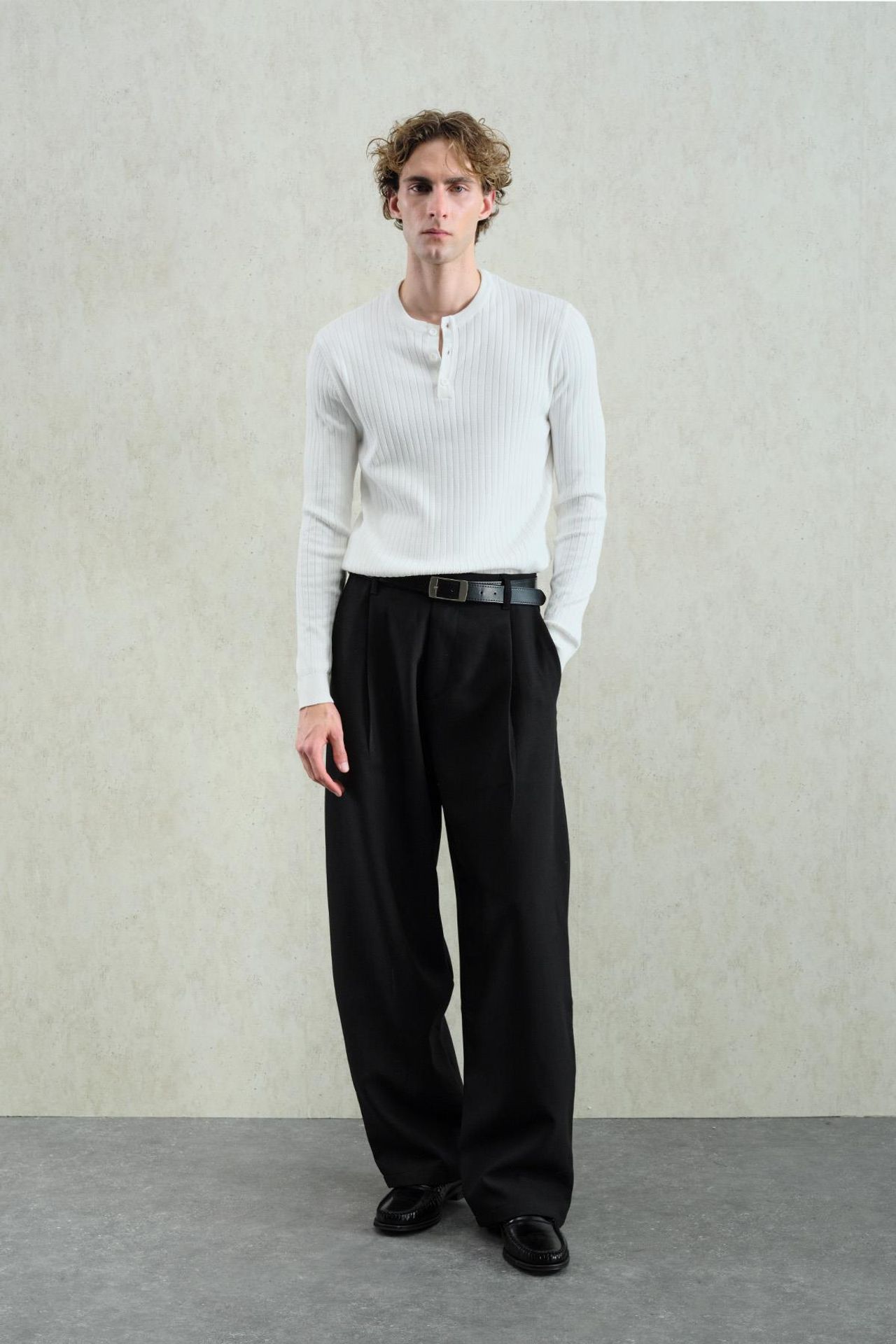 GIESTO Slim Fit Long Sleeve Button Collar T-Shirt 3