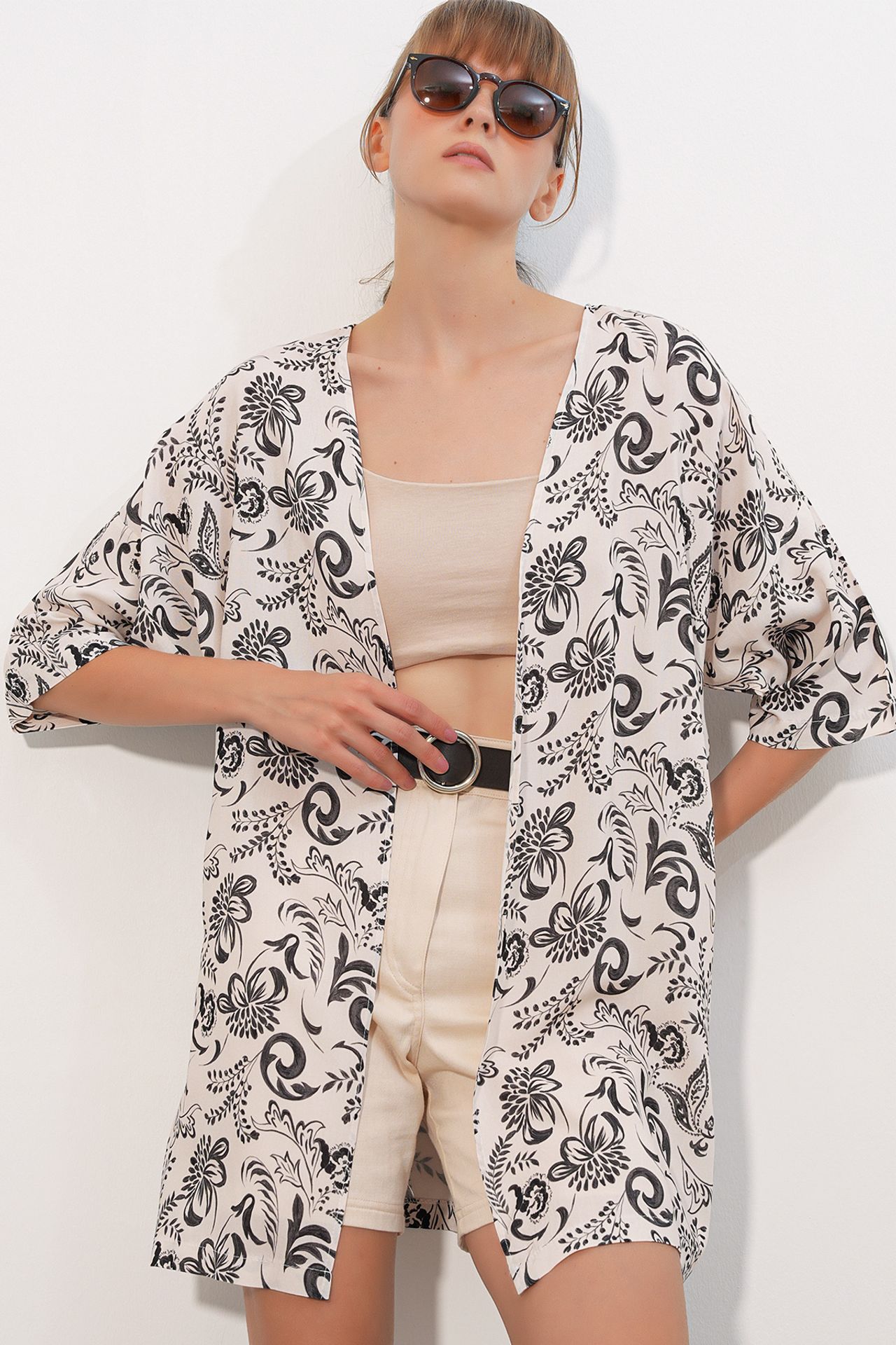 BDART Long Printed Viscose Kimono