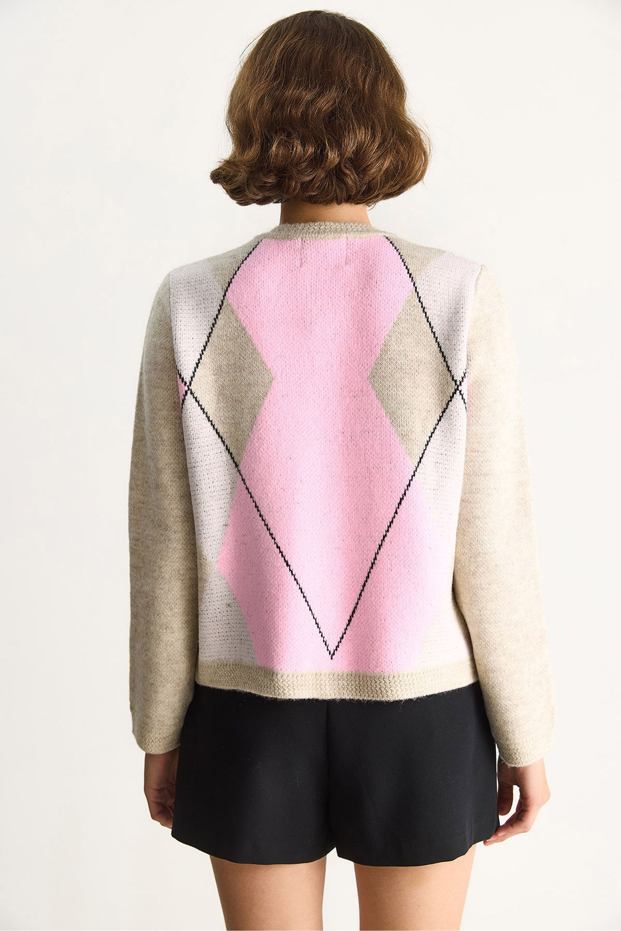 LUCCI Cellular Knit Button-Up Cardigan 6