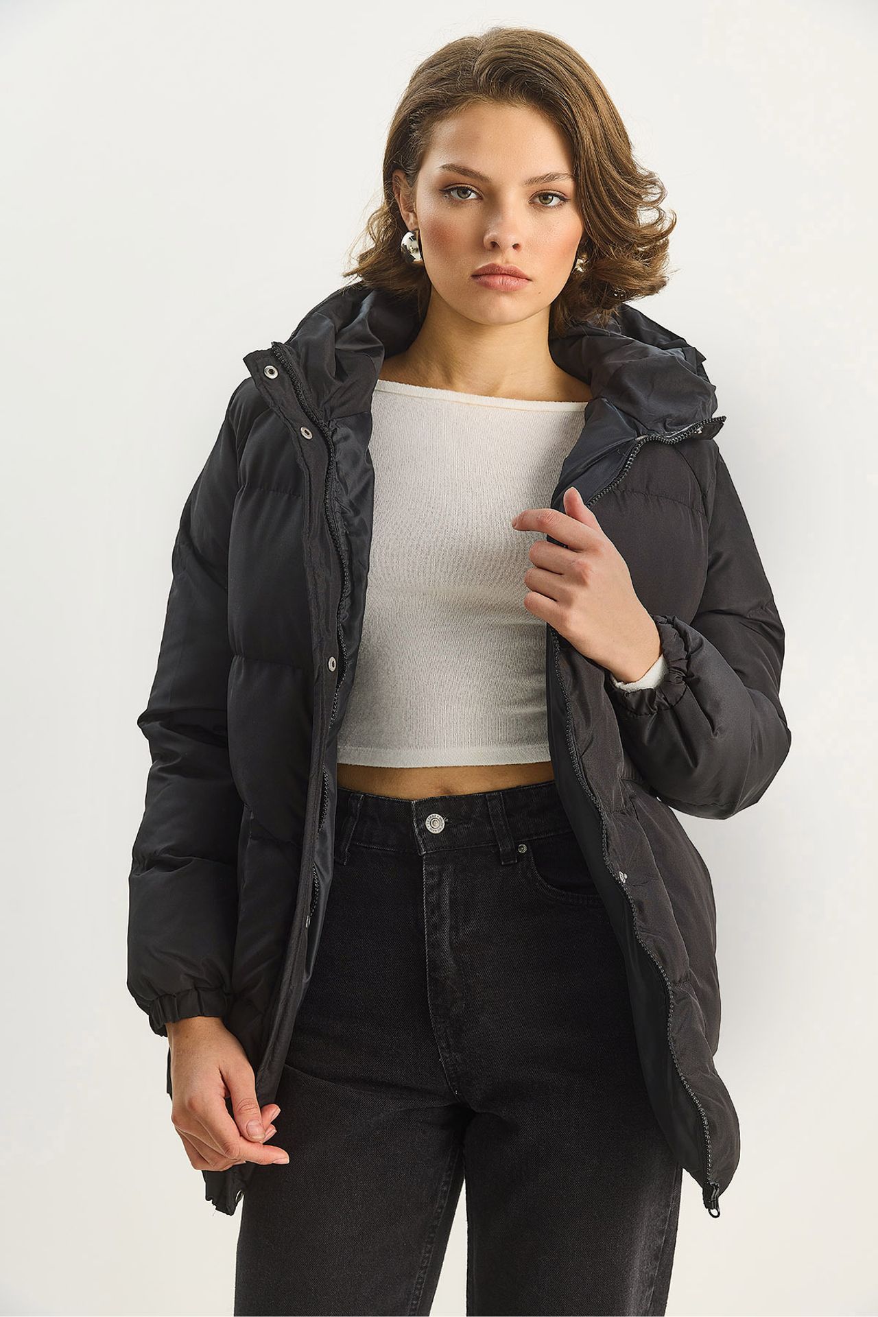 LUCCI Hooded Puffer Down Coat 2