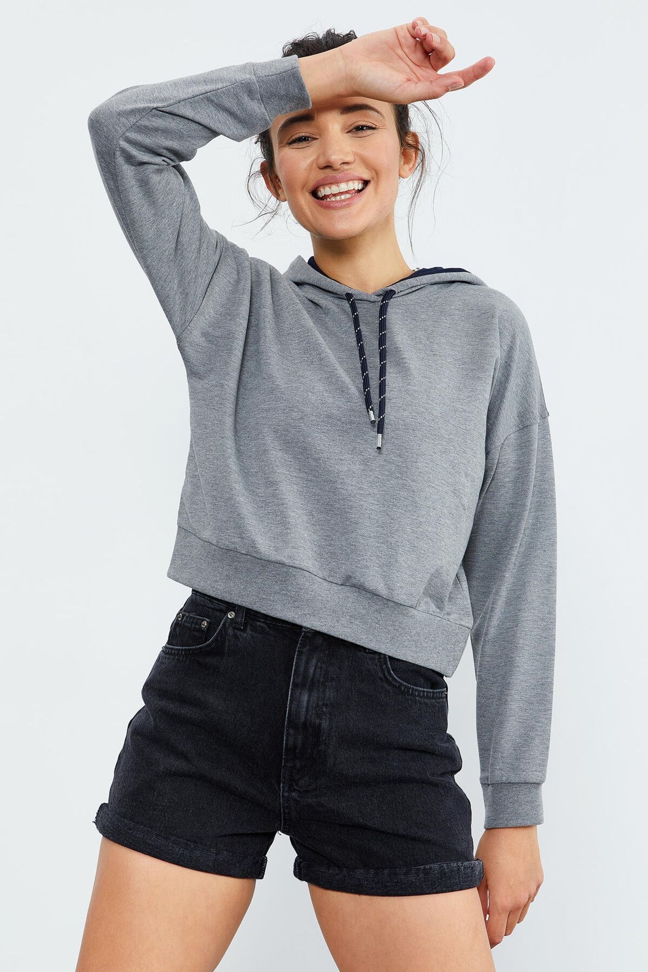 TOMMY Relaxed Hooded Sweatshirt With Tie Detail 1
