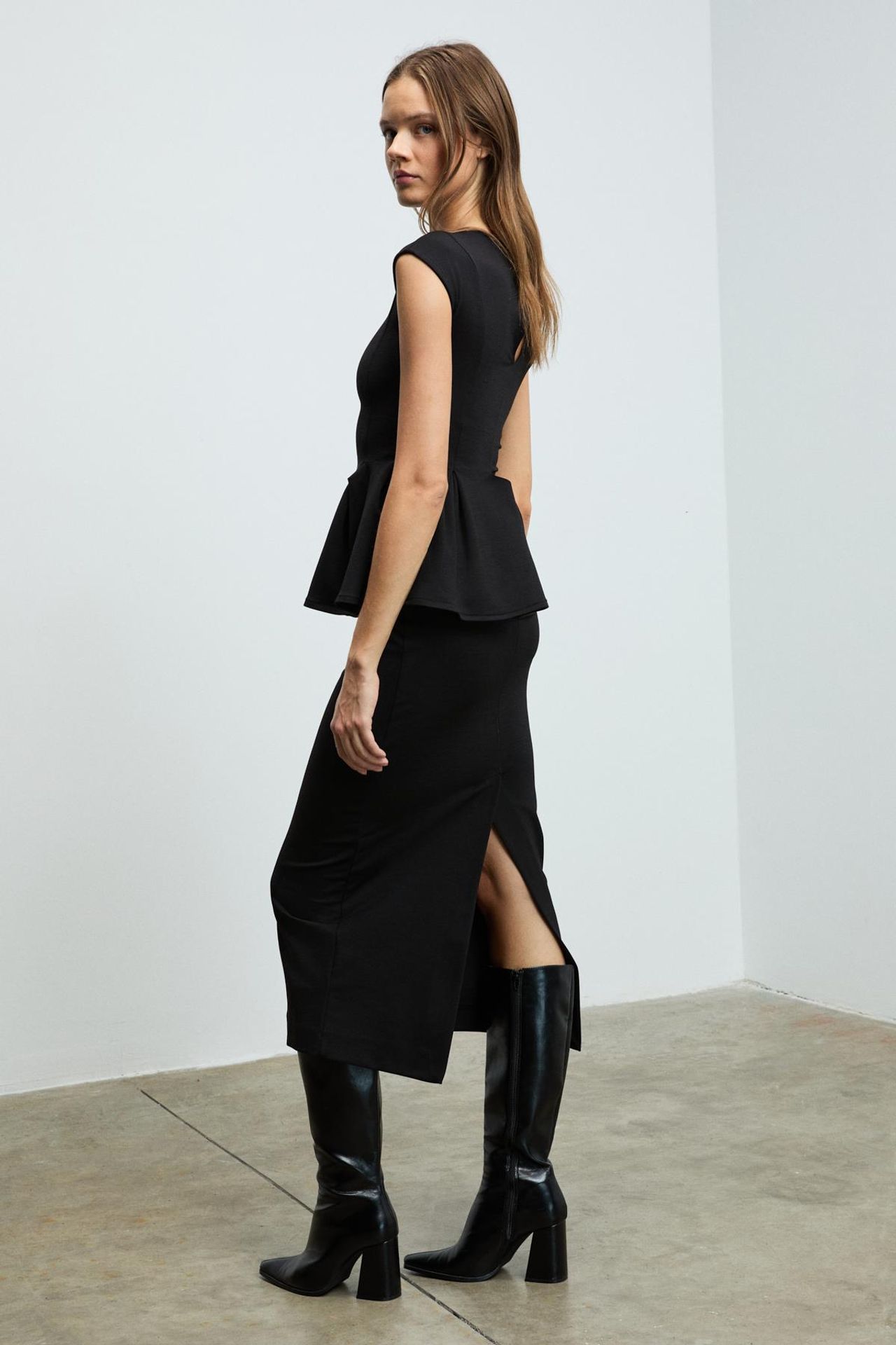 GRIMELANGE Mid Waist Midi Pencil Skirt 5