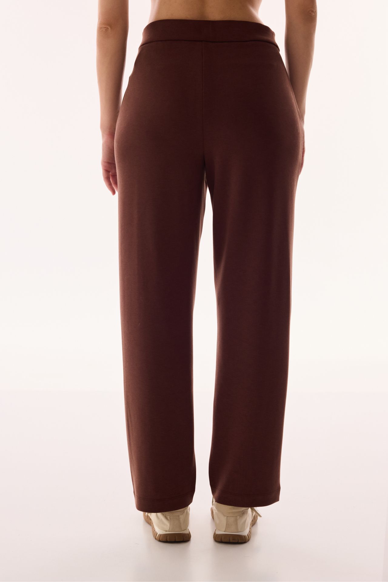 PENTI Mid-waist Oversized Straight-leg Jersey Trousers 3