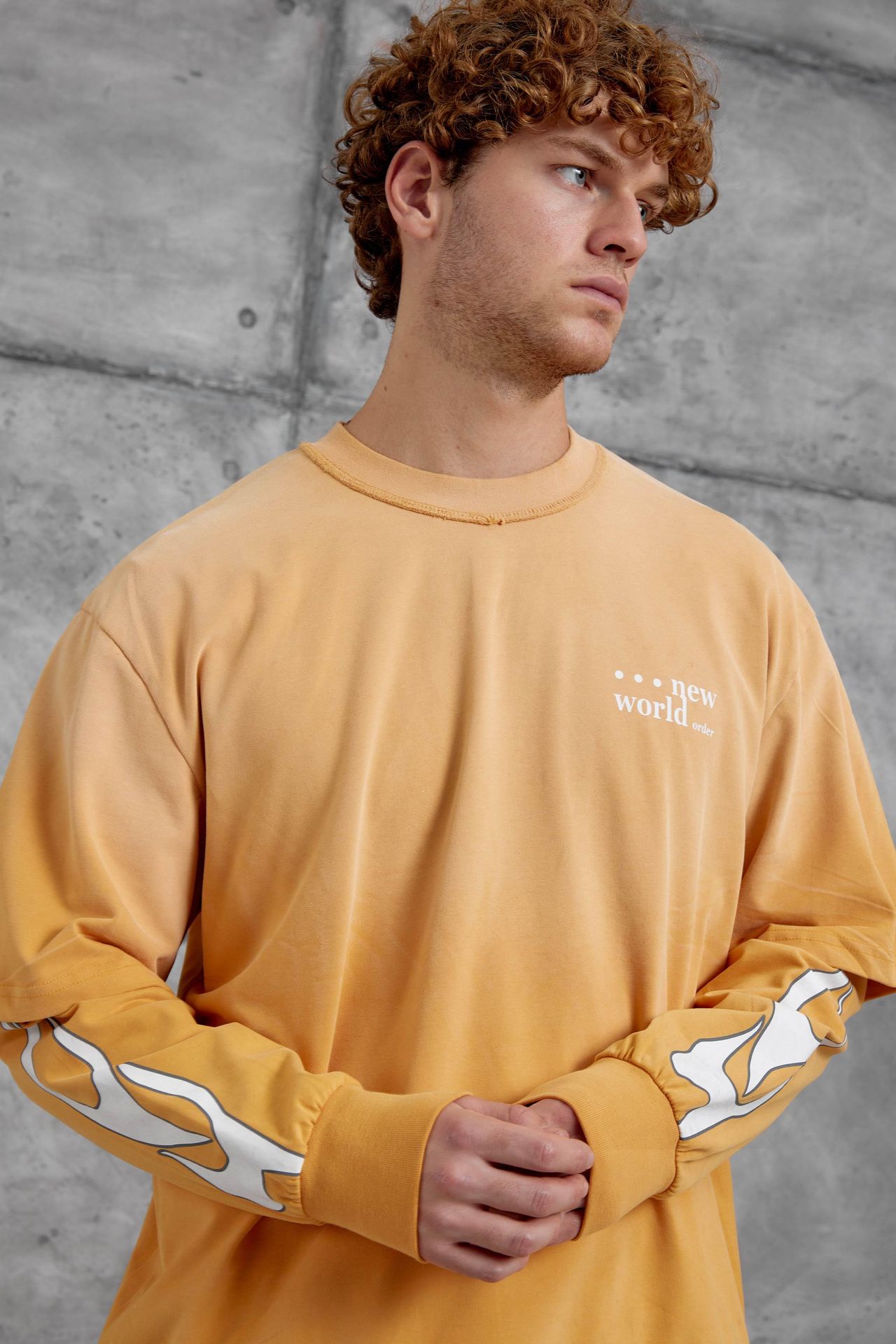 NOMARC Baskılı Geniş Kesim Bisiklet Yaka Sweatshirt 5