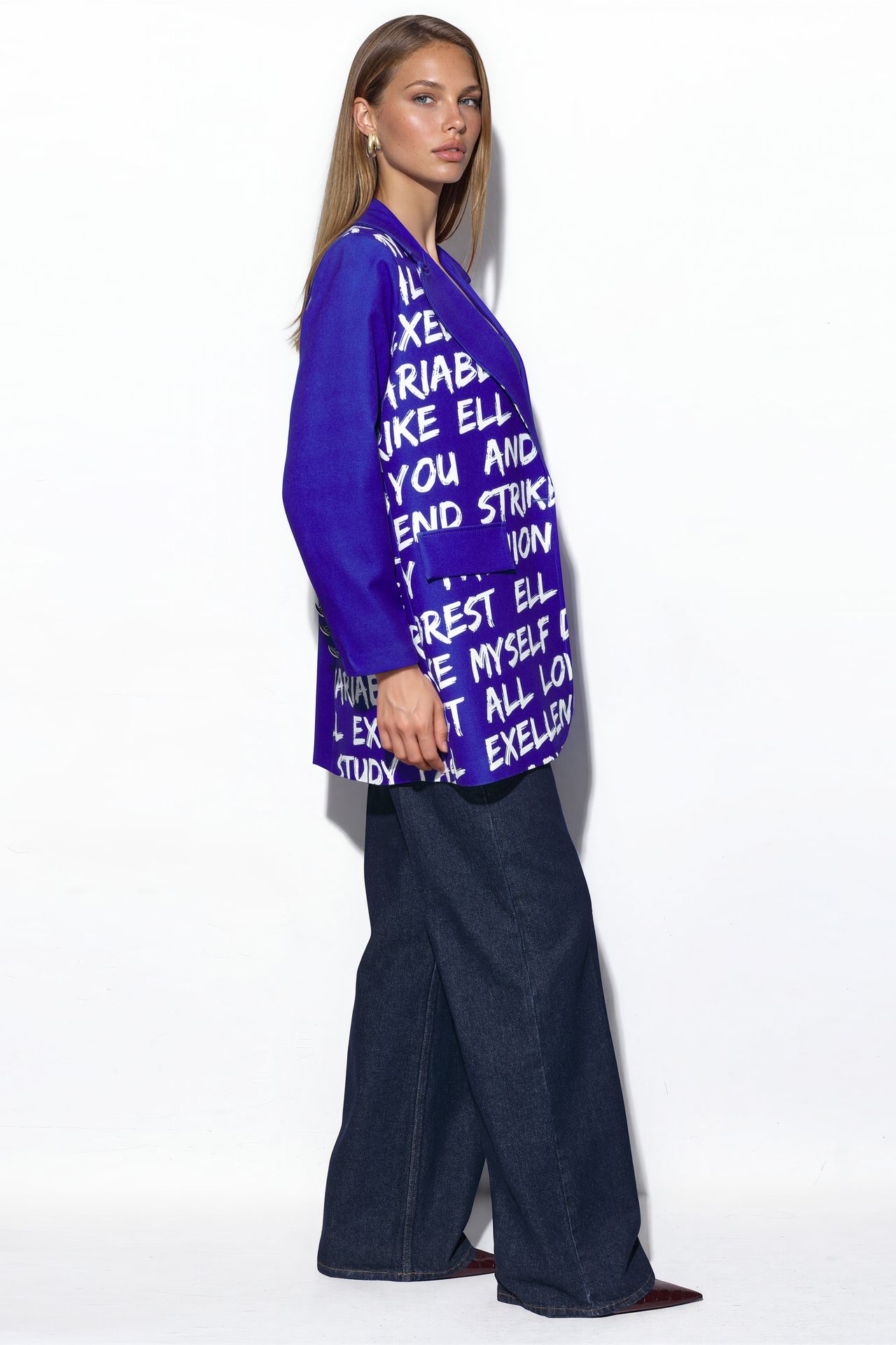 MSN Oversized Crepe Blazer Jacket 2