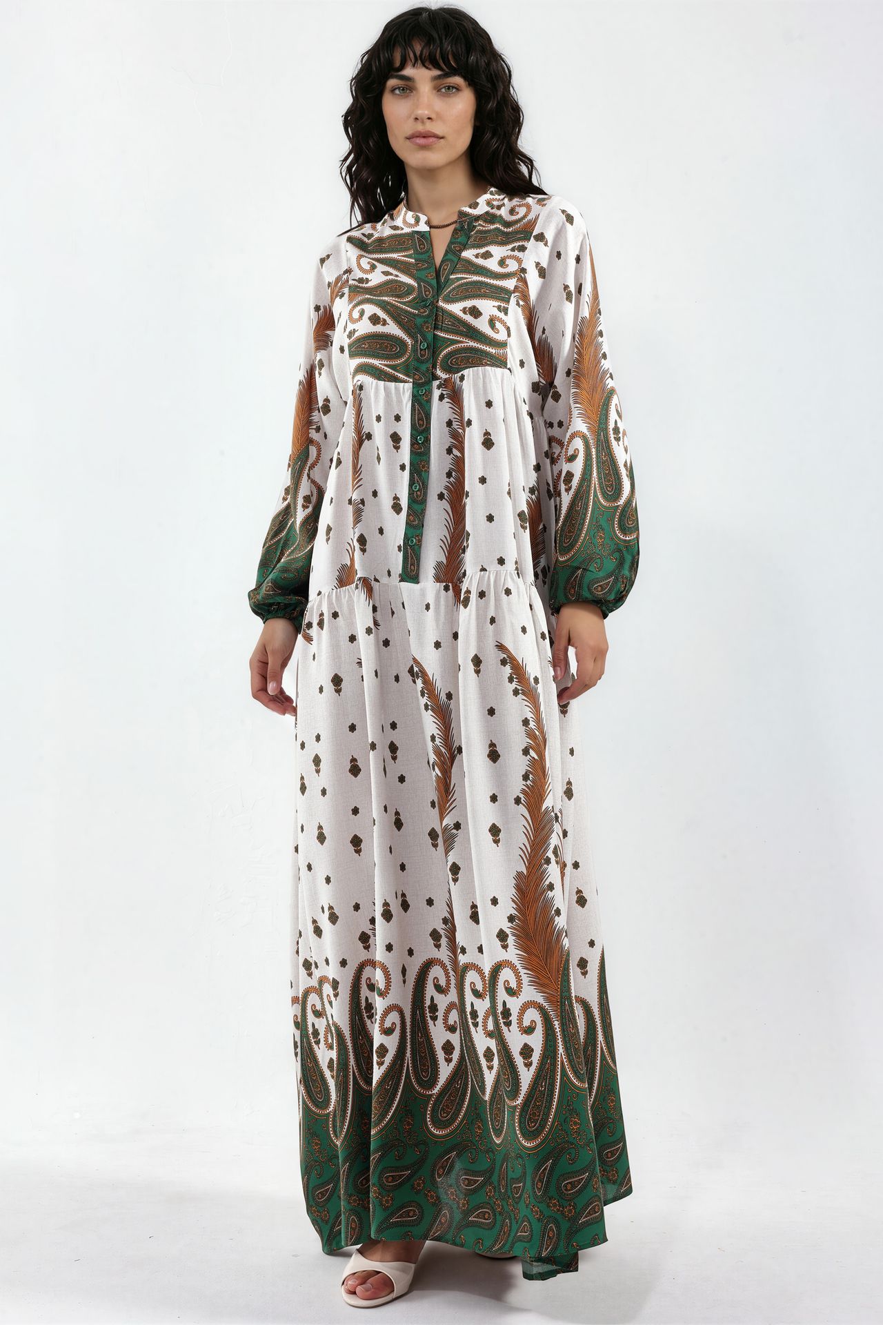 BDART Patterned V-Neck Maxi Dress 1