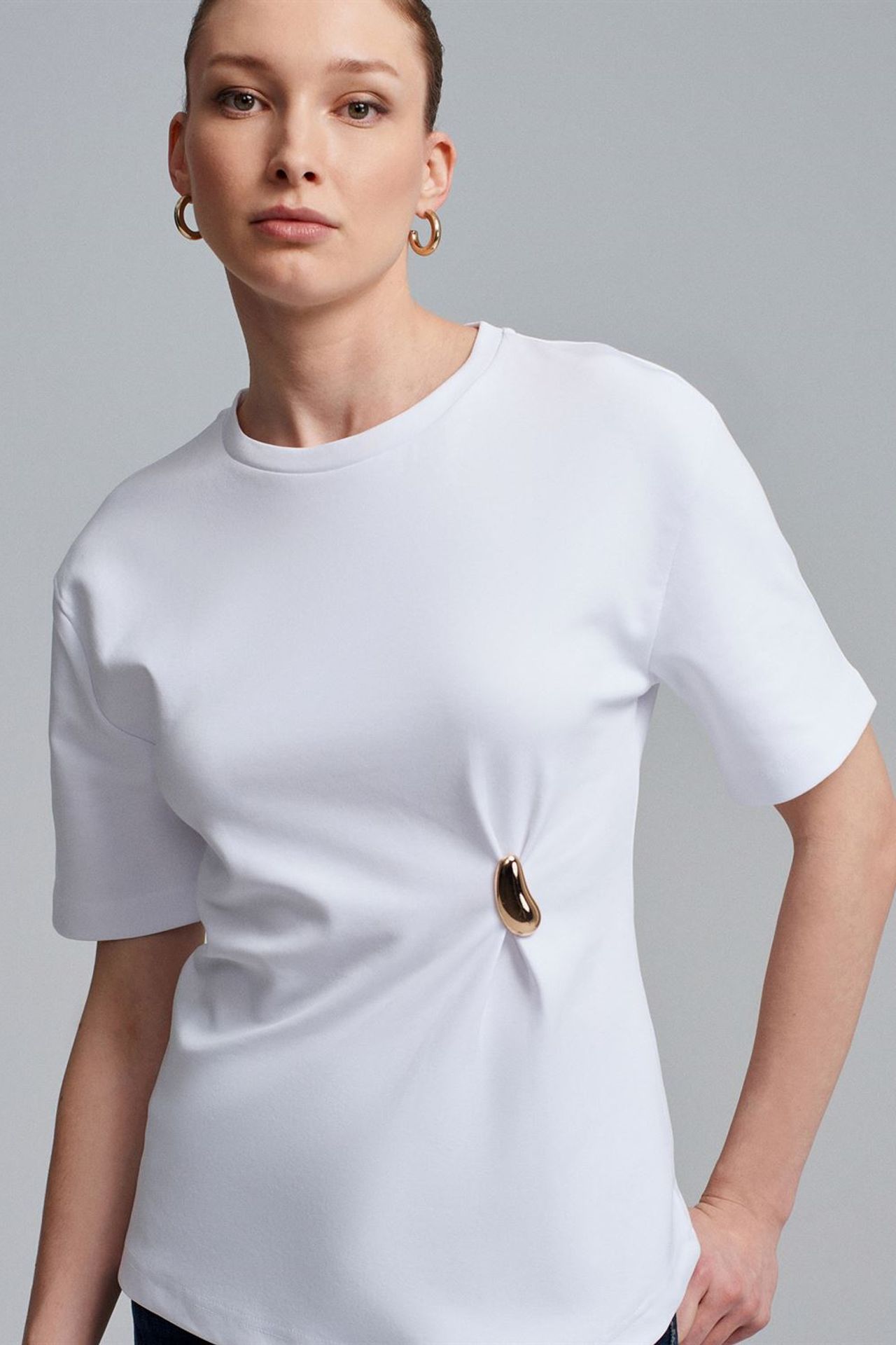 DILVIN Women's Crew Neck Short-sleeve Jersey T-shirt 3