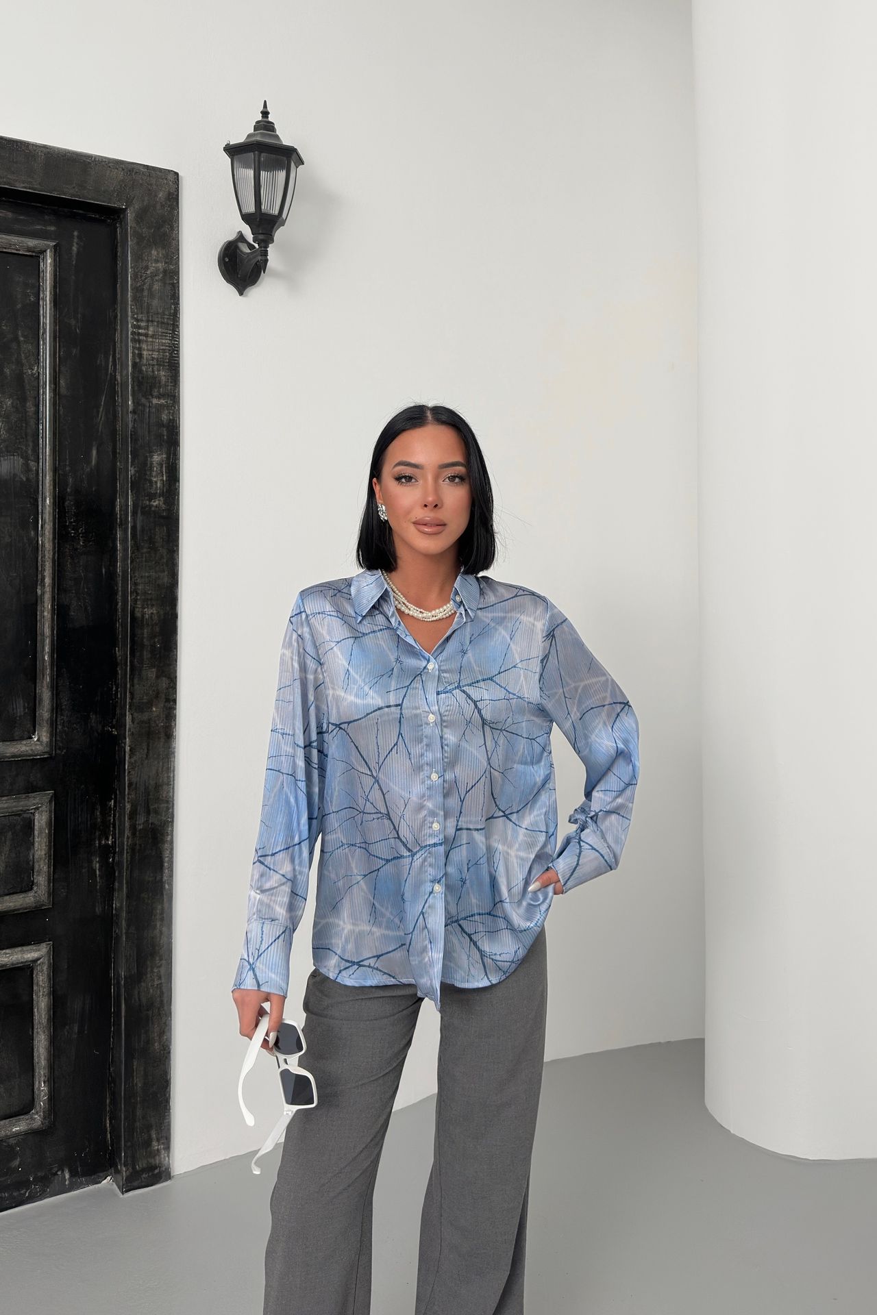 MY FASHION Abstract Printed Long Sleeve Shirt 5