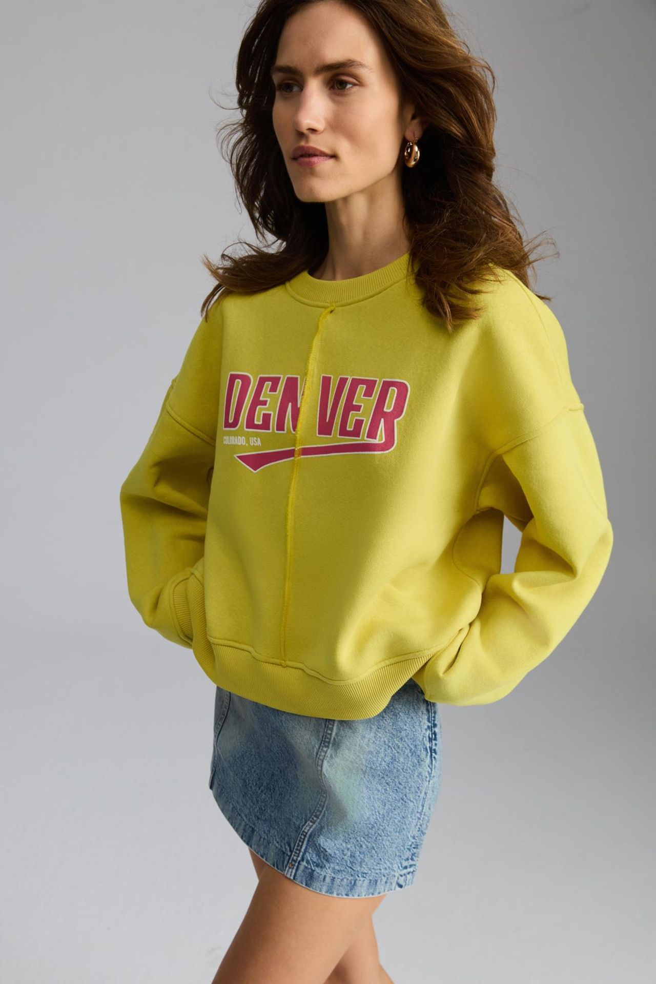 GRIMELANGE Oversized Printed Crew Neck Sweatshirt 2