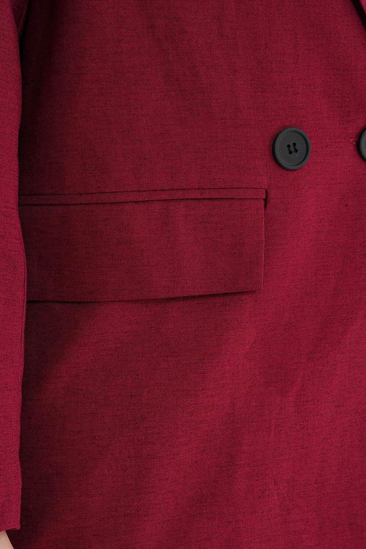 Mixray Linen Blend Buttoned Blazer Jacket 6