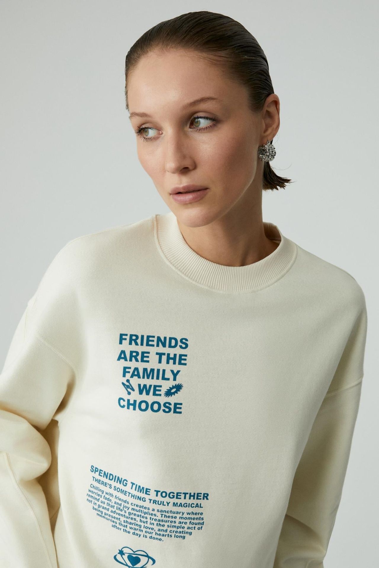 ETHIQUET Relaxed Crew Neck Sweatshirt 5