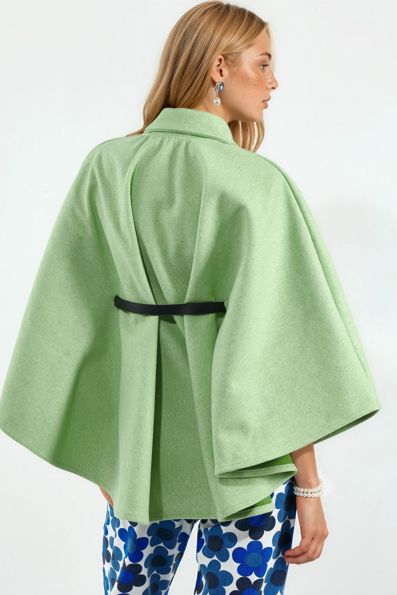 BDART Belted Tweed Cape Coat 3