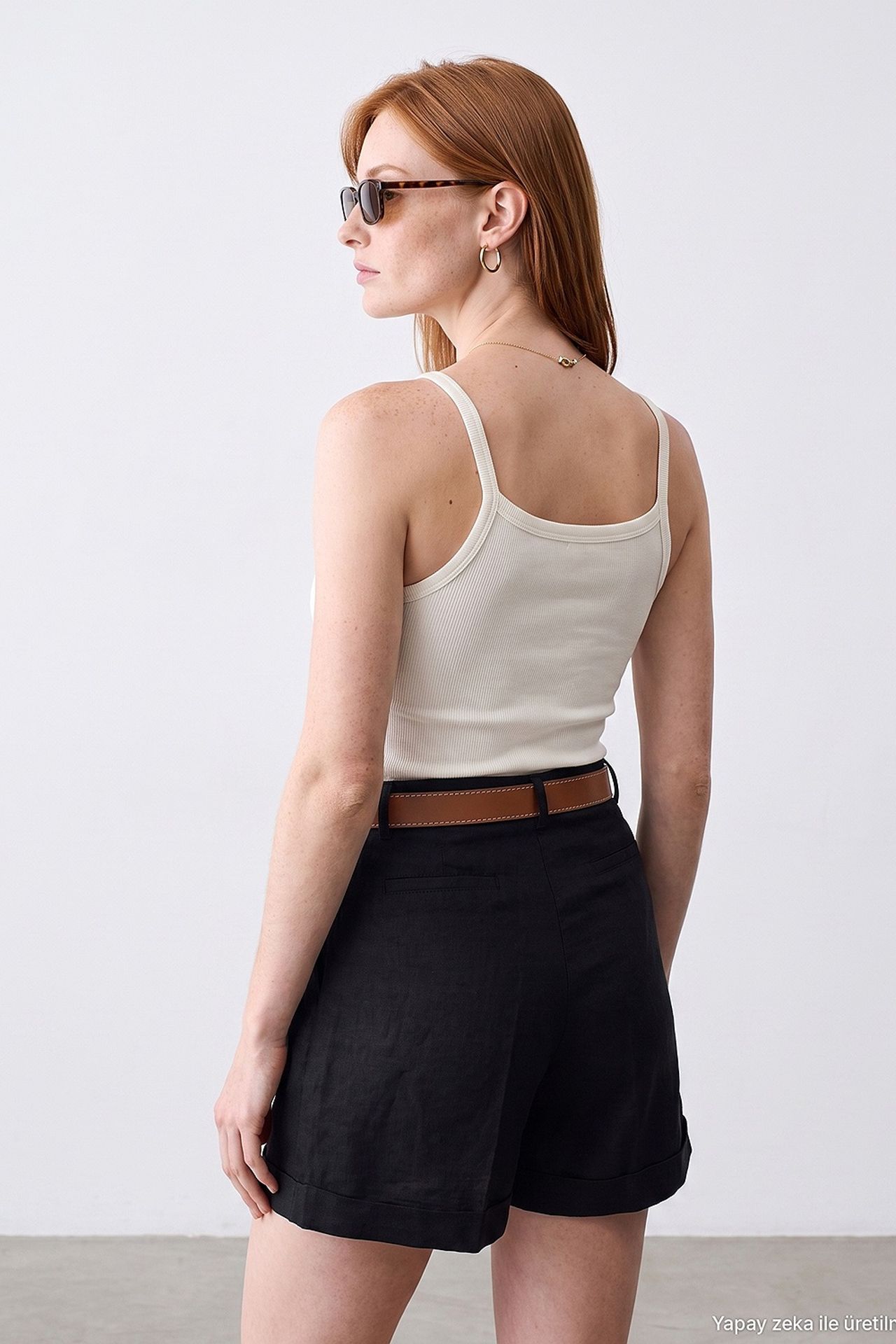 DILVIN Ribbed Halterneck Sleeveless Blouse 2