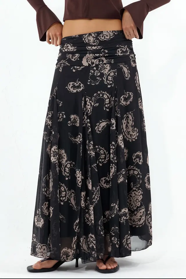 BDART High Waist Paisley Maxi Skirt