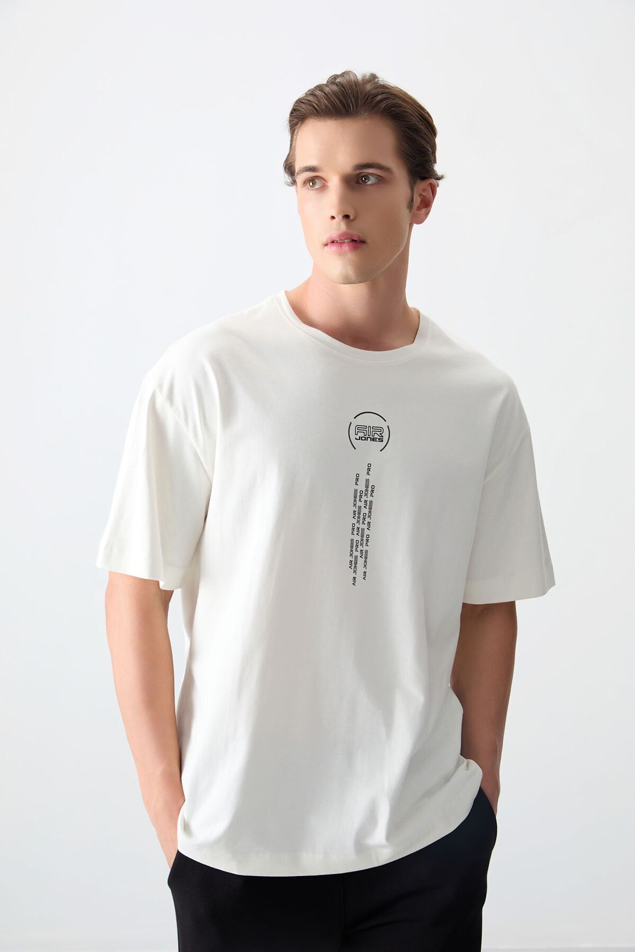 TOMMY Oversized Cotton Text Print Crew Neck T-Shirt 4