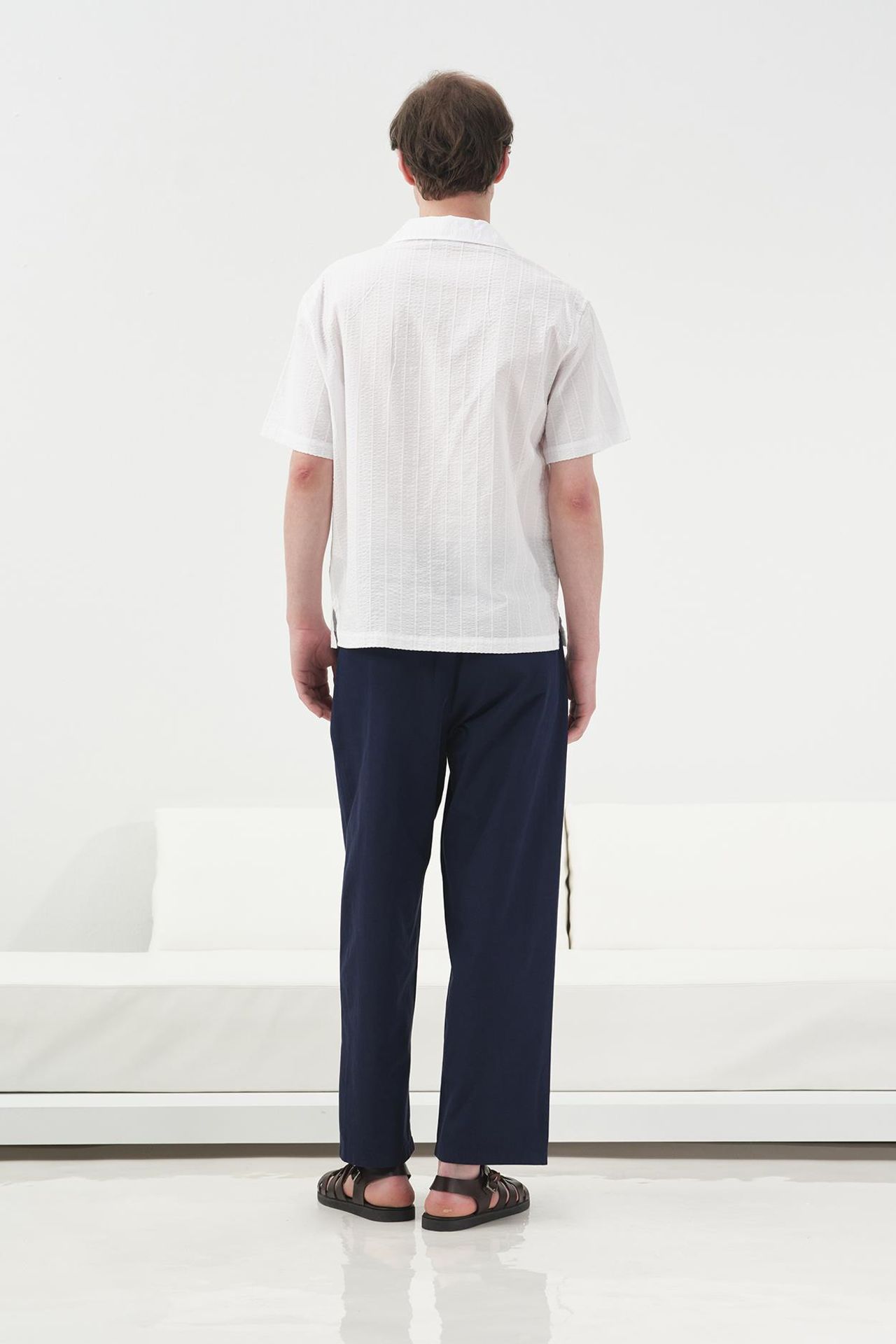 GIESTO Short Sleeve Textured Cotton Shirt 3