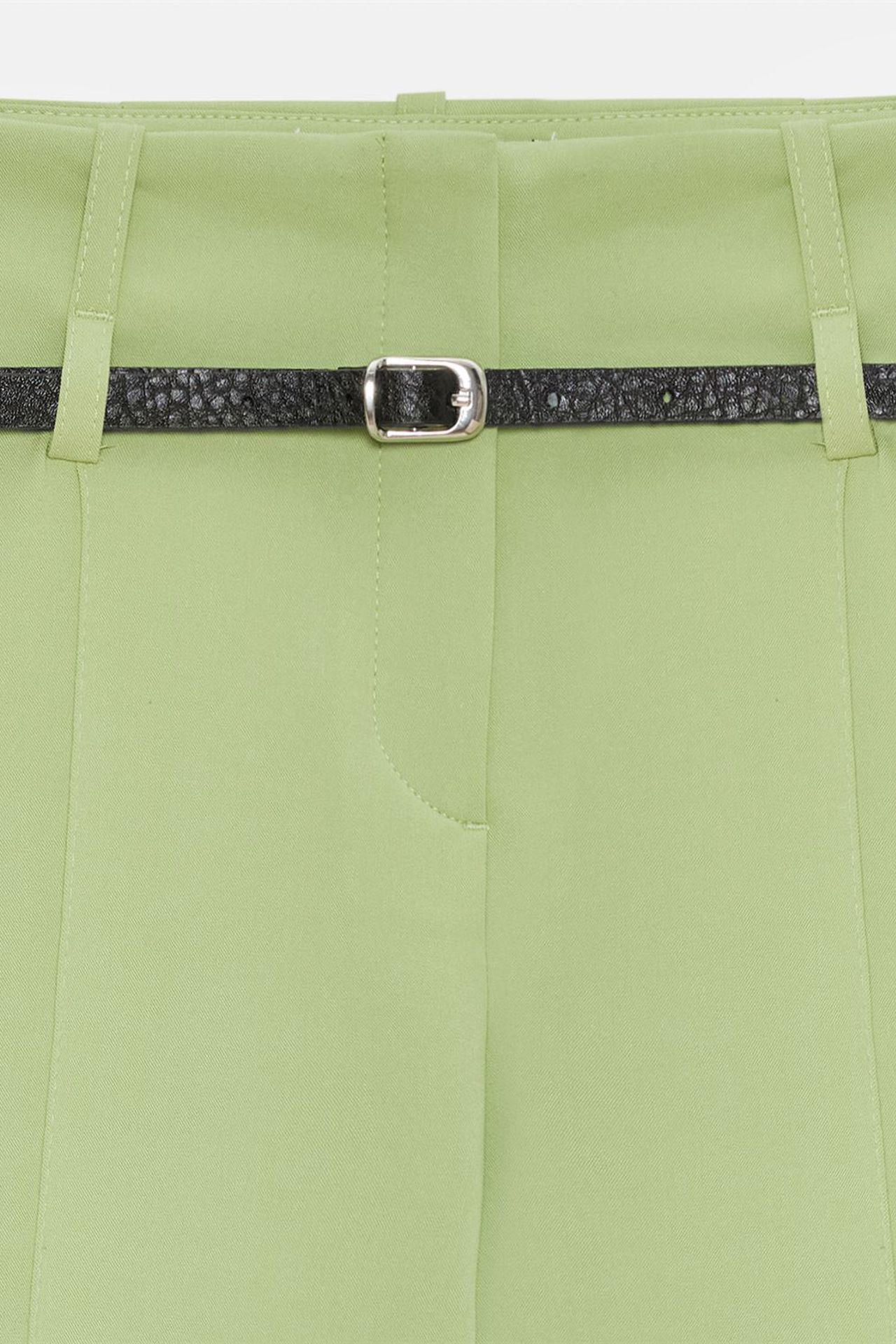 DILVIN Belted Straight-Leg Crepe Trousers 7