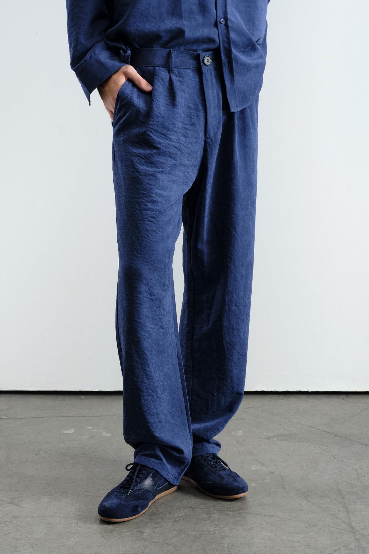 GIESTO Men's mid-waist wide-leg knit pants 3