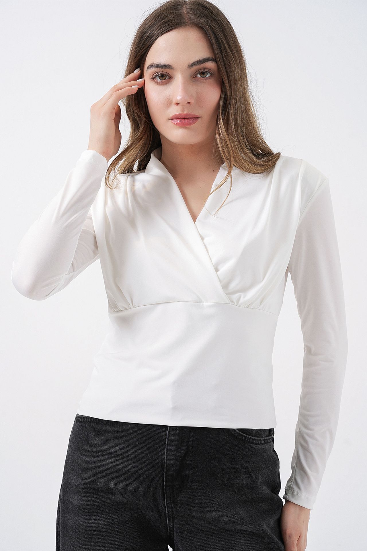 BDART V-Neck Drape Blouse 4