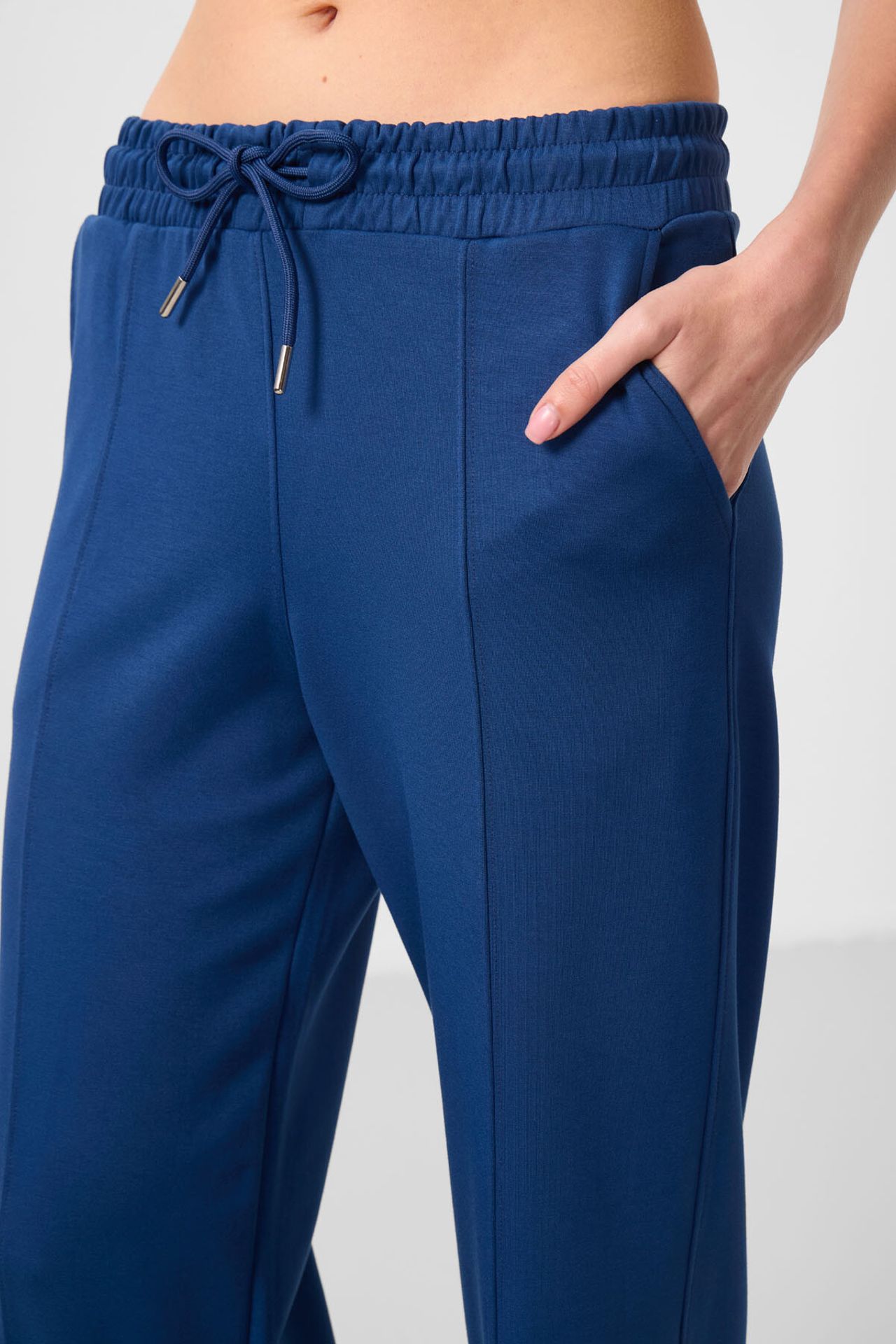 TOMMY Textured Wide Leg Palazzo Pants with Drawstring Waist 4