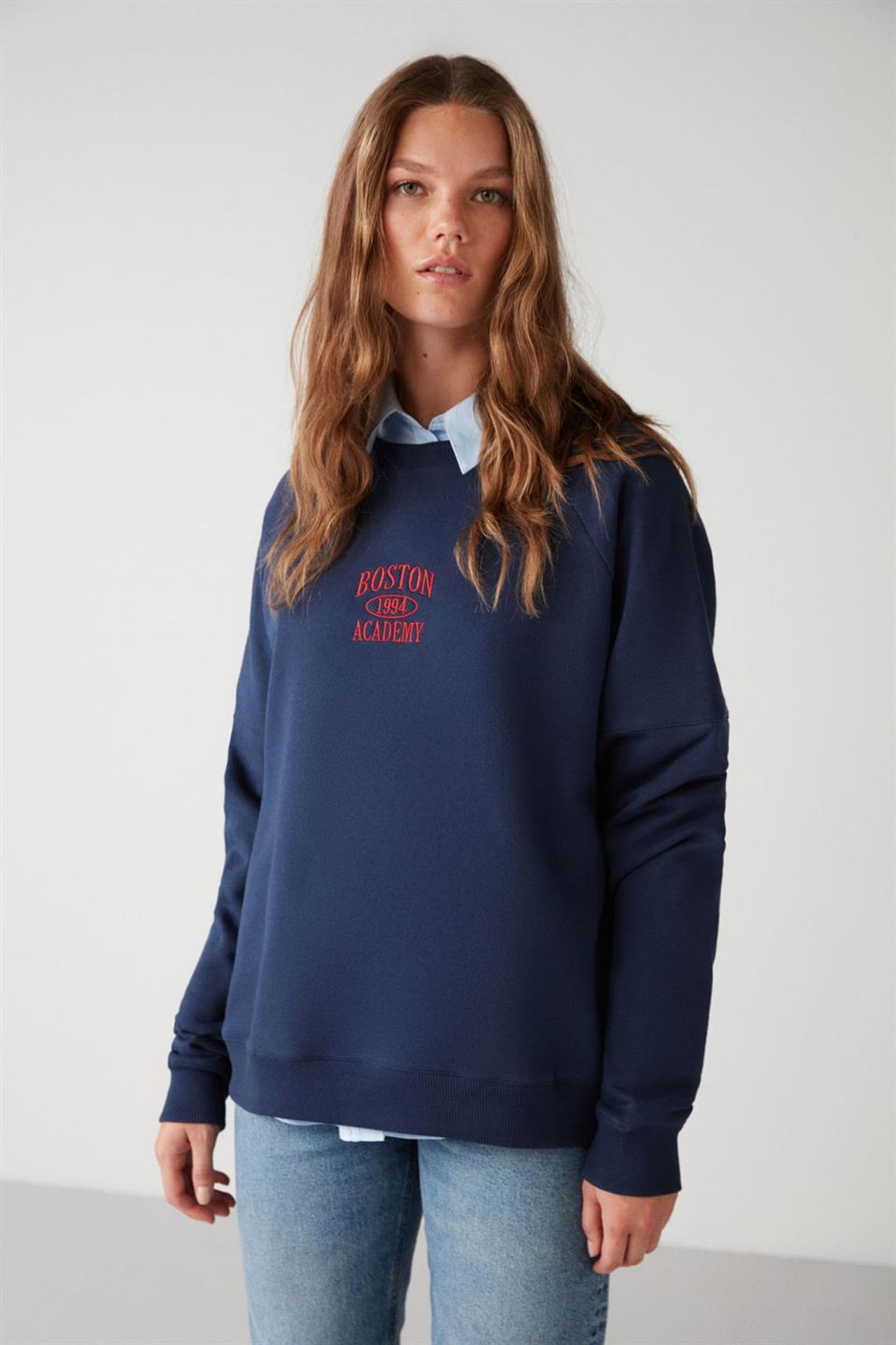 GRIMELANGE Bisiklet Yaka Baskılı Sweatshirt 4