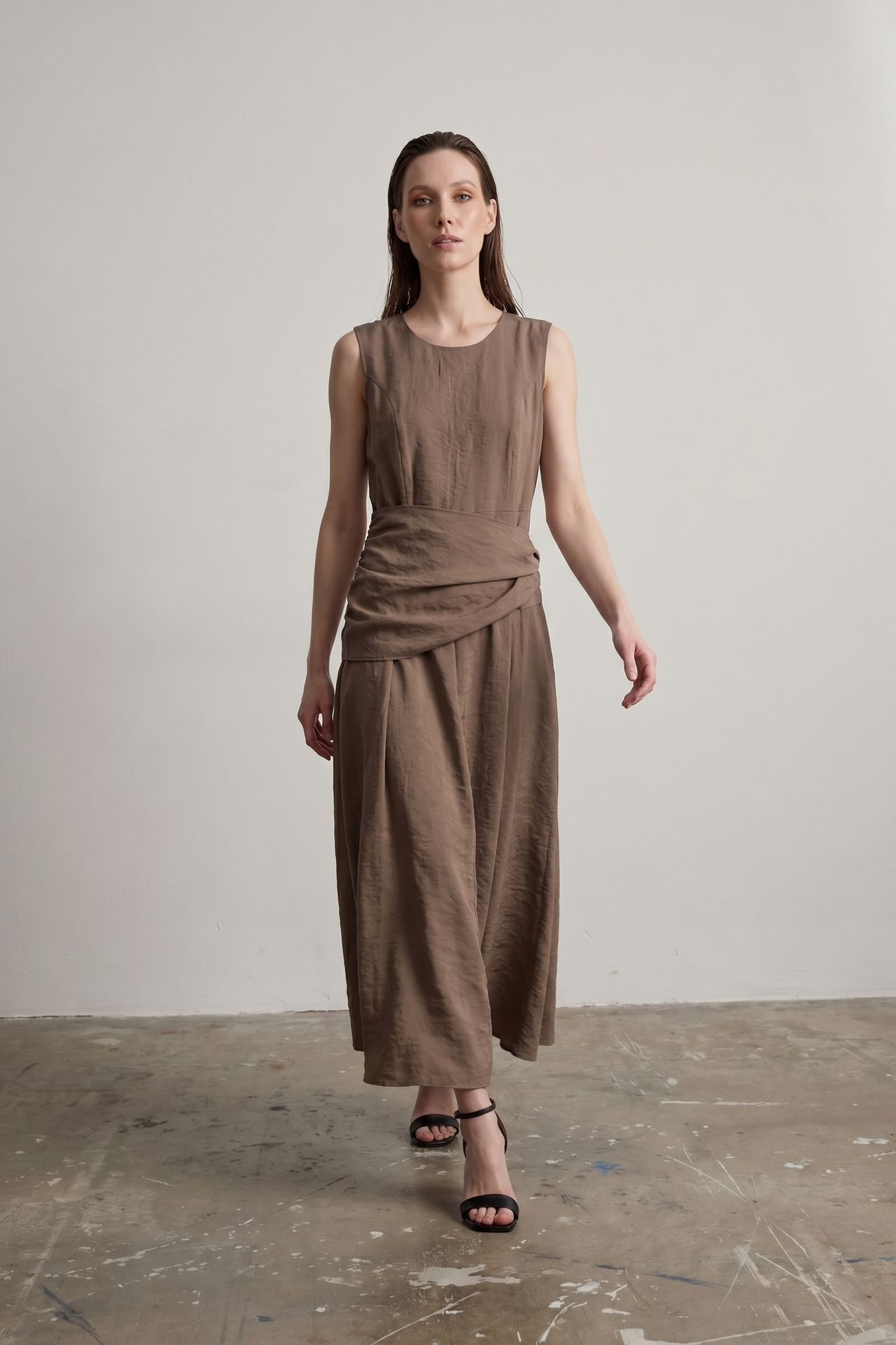 MY FASHION Sleeveless A-Line Midi Dress 1