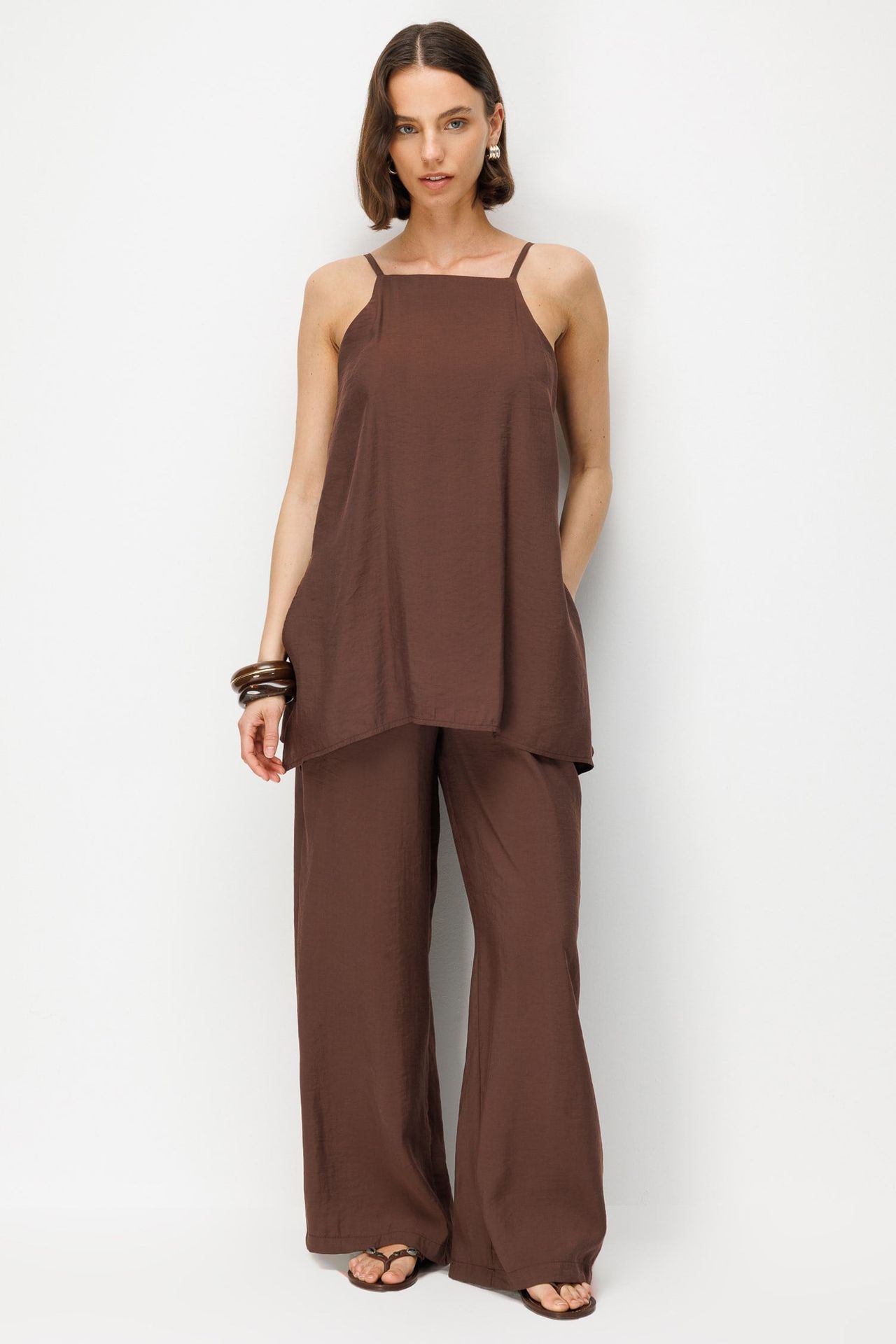 MIXRAY Geniş Paça Halter Tulum 3