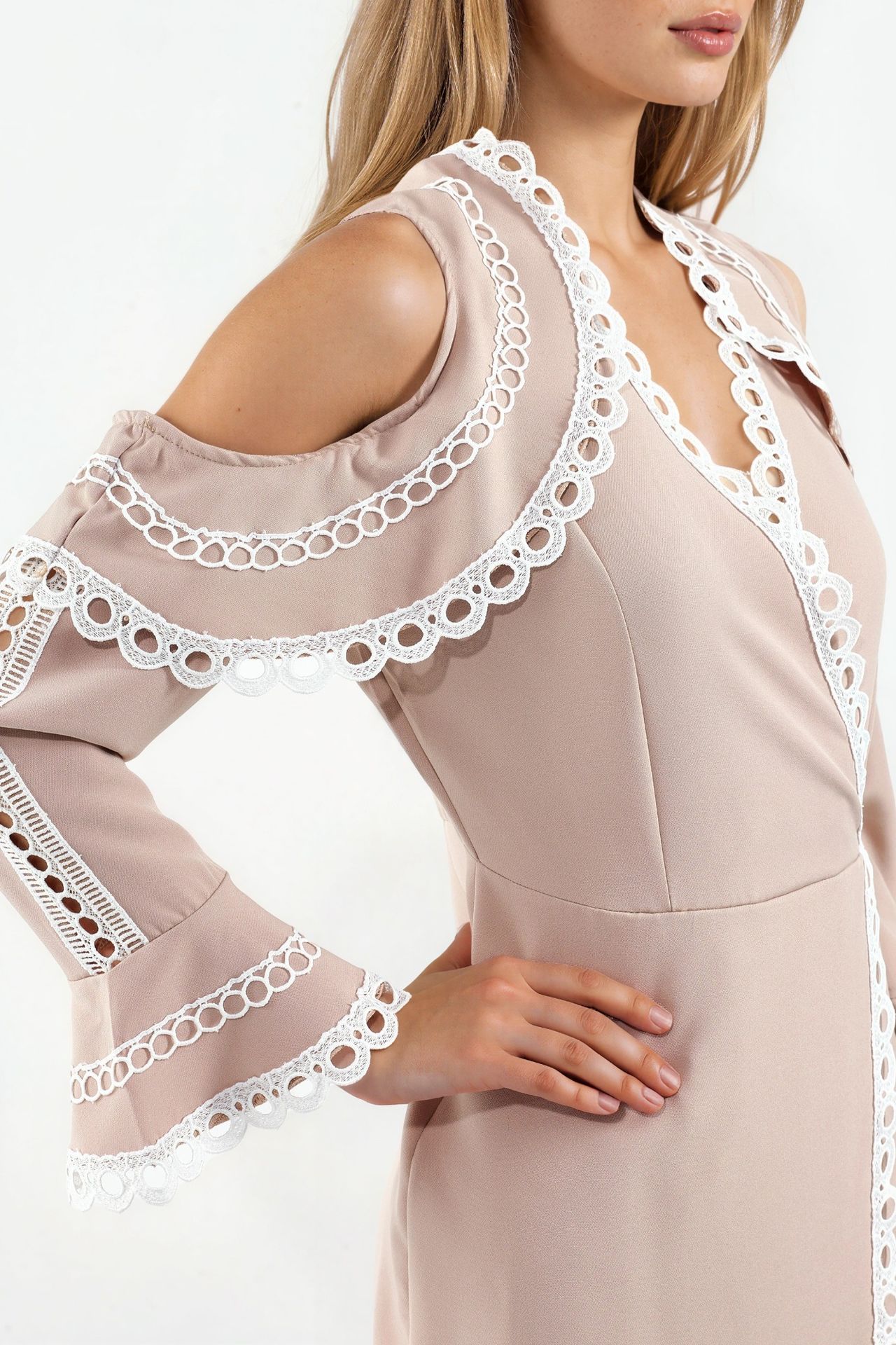 MSN Belted Wrap Midi Dress 4