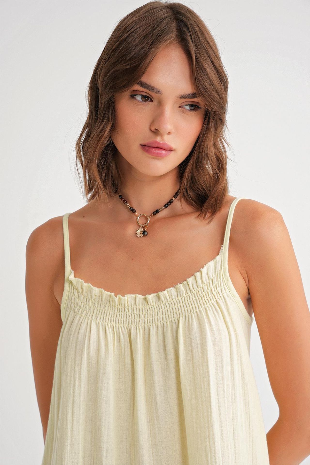 Mixray Midi Muslin Dress with Ruffle Detail 4