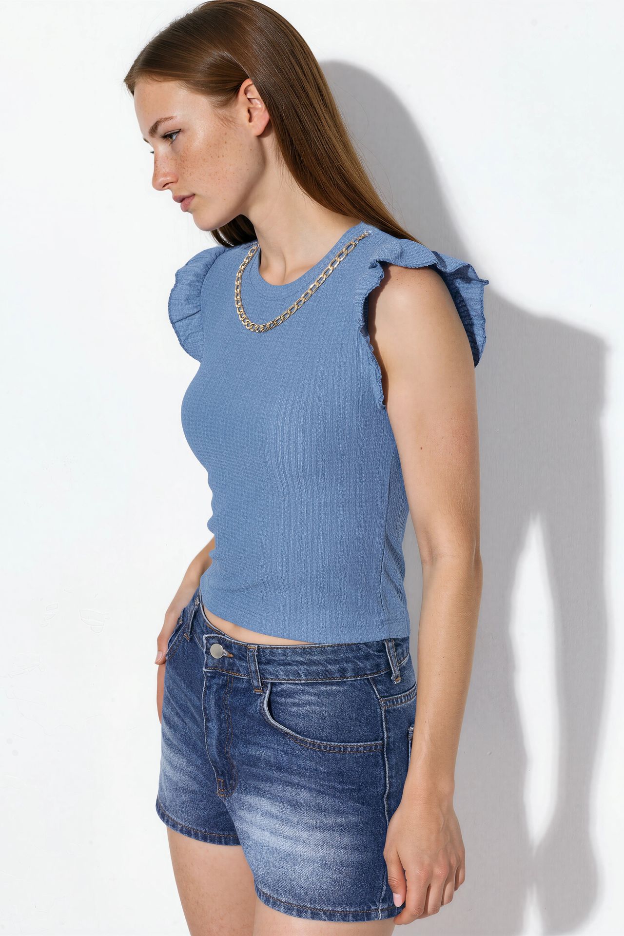 BDART Ribbed Sleeveless Crew Neck Blouse 2