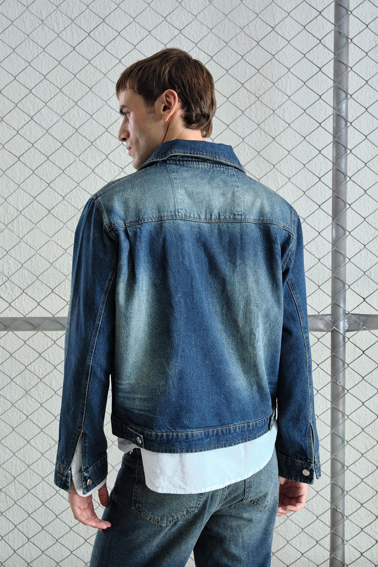 GIESTO Denim Buttoned Jacket with Pocket 2