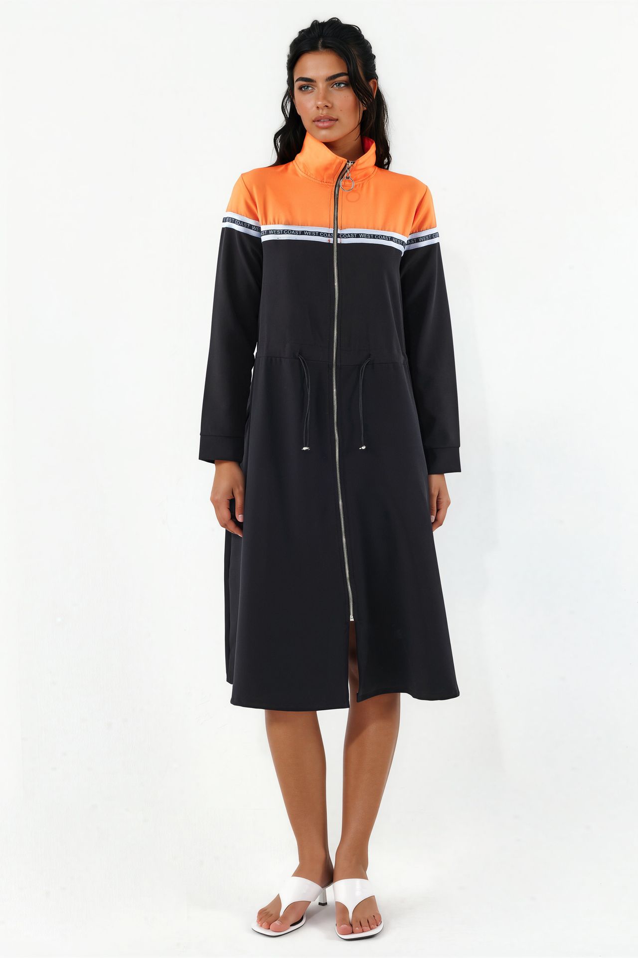 MSN Color-Blocked Midi Jersey Dress 1