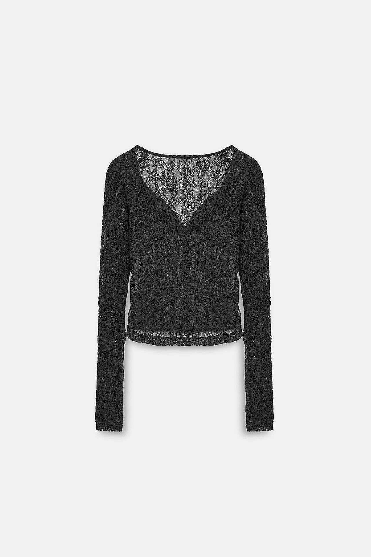 DILVIN Women’s Lace V-neck Long-sleeve Top 6