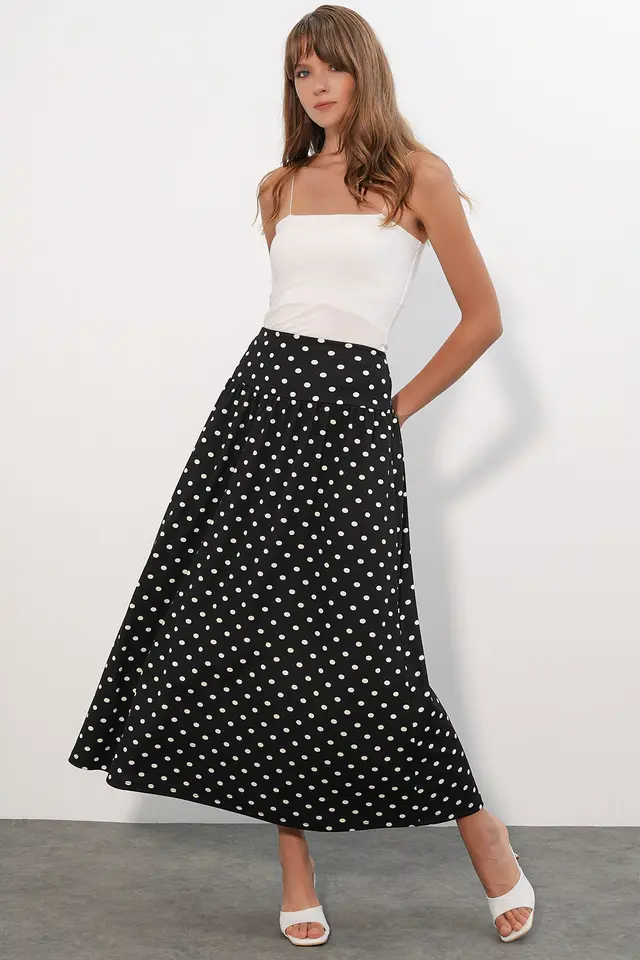 BDART High-Waist Polka Dot Maxi Skirt