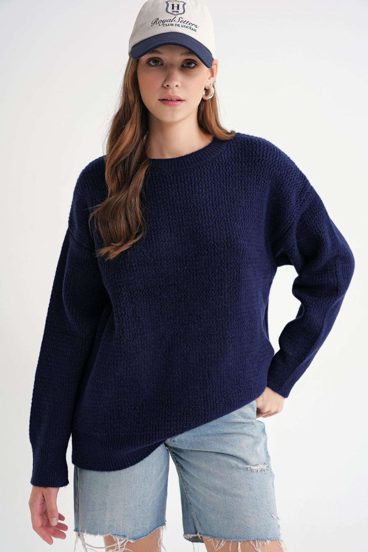 Mixray Long Sleeve Ribbed Knit Sweater 1