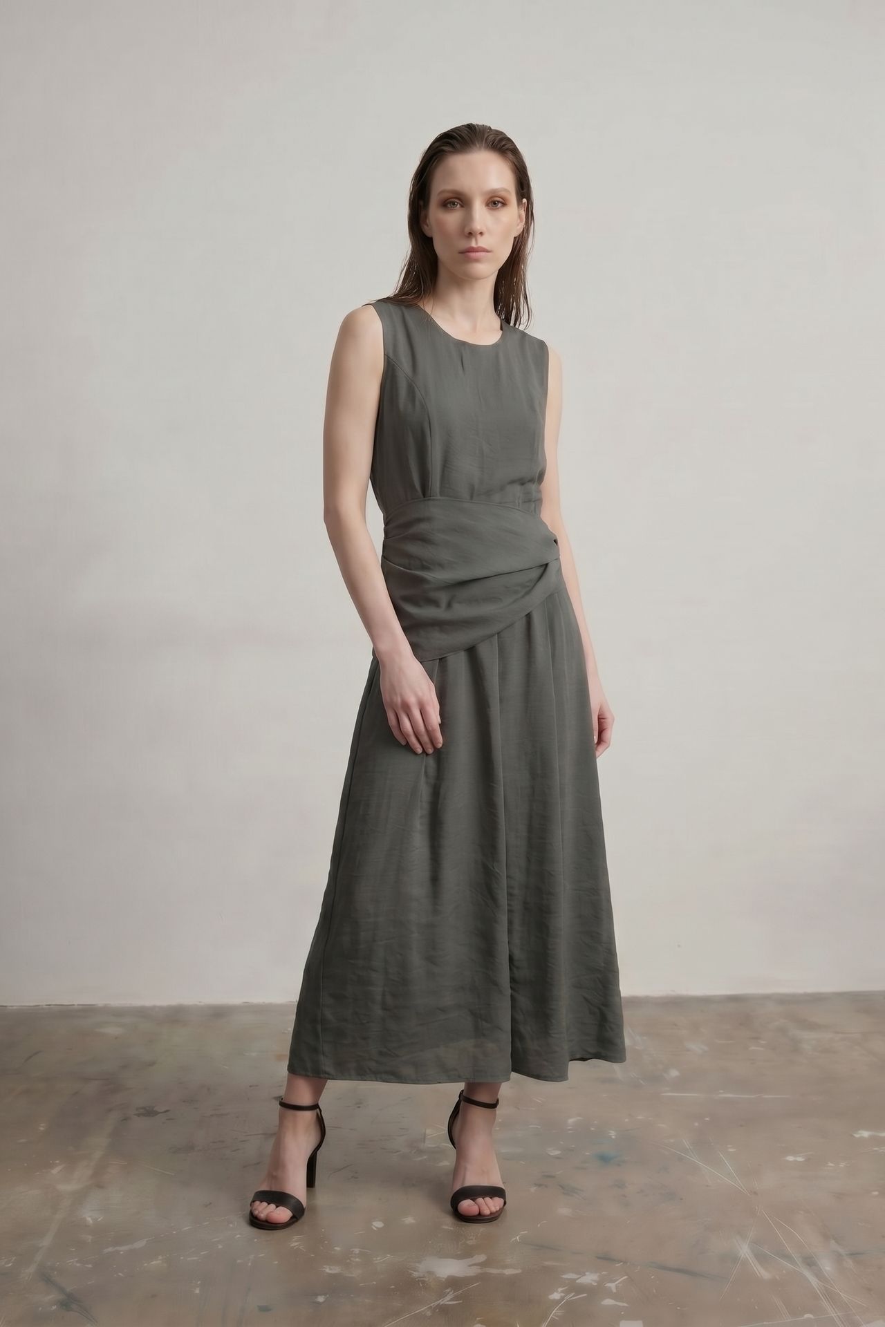 MY FASHION Sleeveless A-Line Midi Dress 3