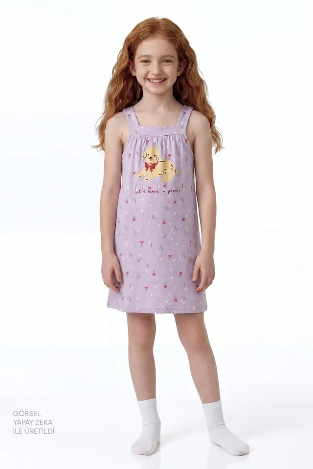 PENTI Girls' Picnic Pajama Top